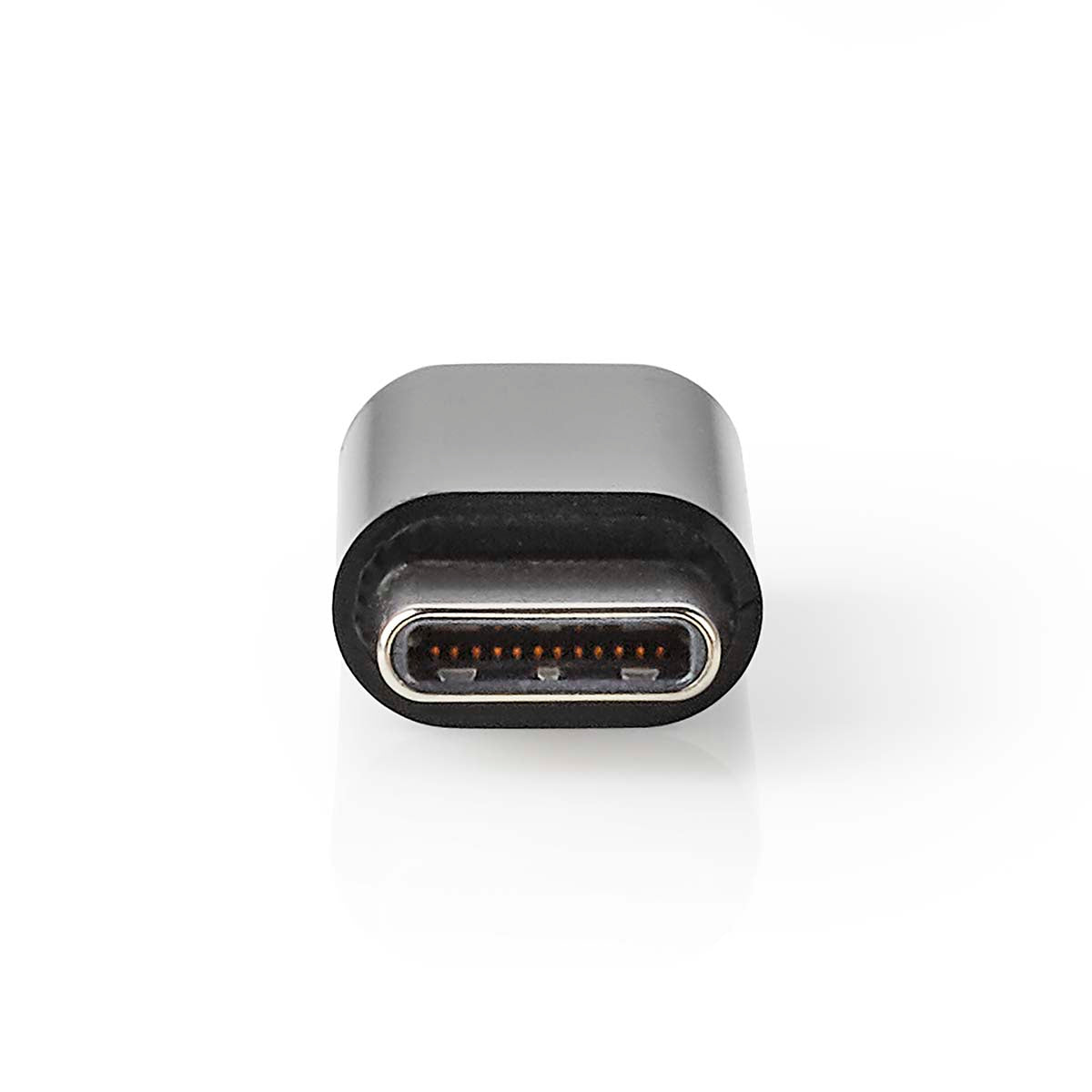 USB-C™ Adapter | USB 2.0 | USB-C™ Stecker | USB Micro-B Buchse | 480 Mbps | Rund | Vernickelt | Schwarz | Box