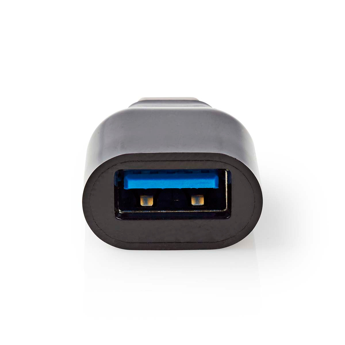 USB-C™ Adapter | USB 3.2 Gen 1 | USB-C™ Stecker | USB-A Buchse | 5 Gbps | Rund | Vernickelt | Schwarz | Box