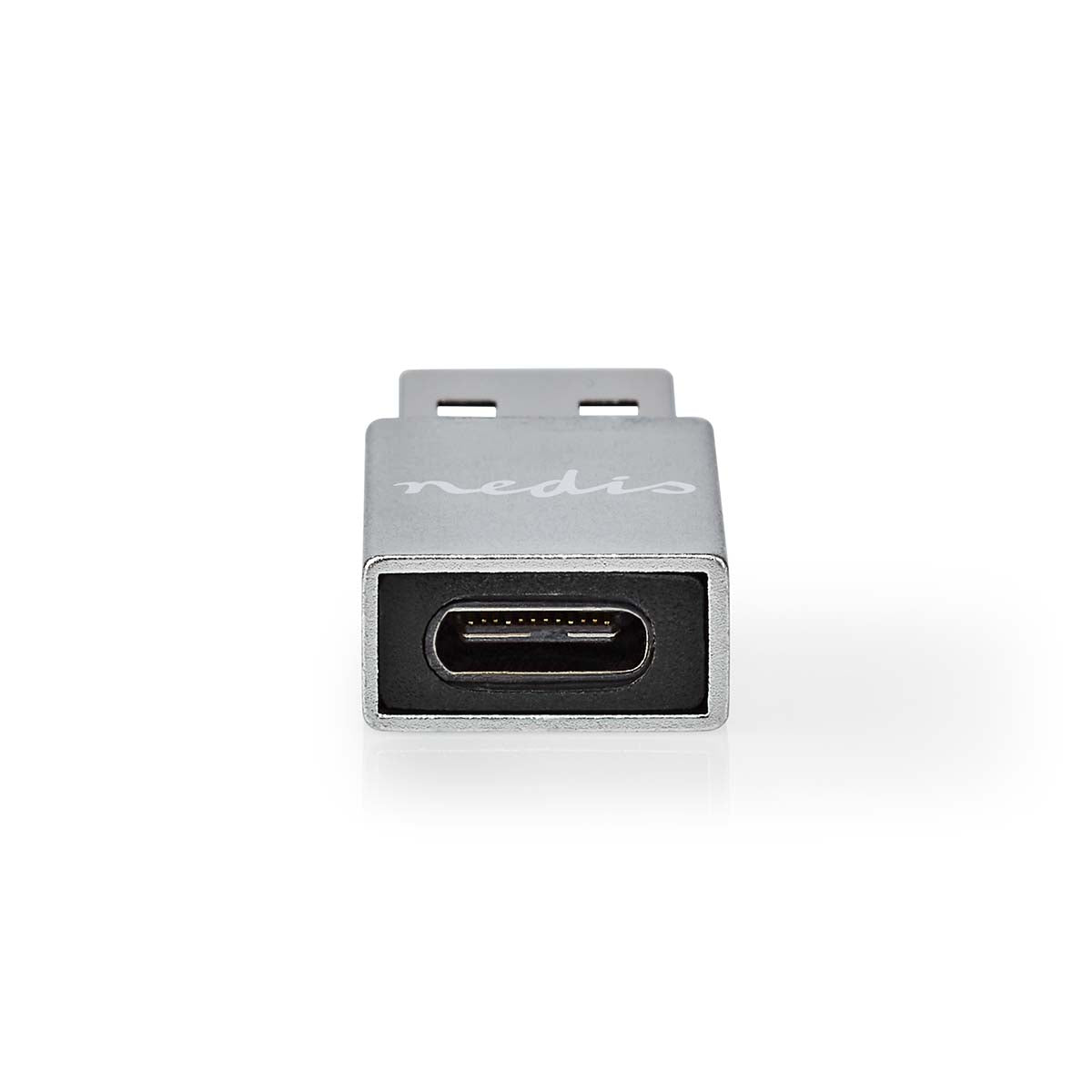 USB-A Adapter | USB 3.2 Gen 1 | USB-A Stecker | USB-C™ Buchse | 5 Gbps | Rund | Vernickelt | Schwarz | Box