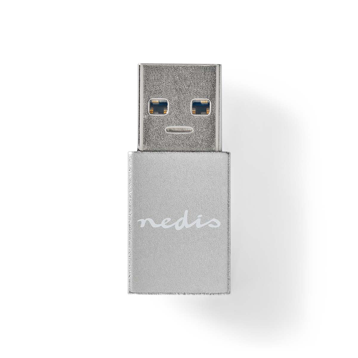 USB-A Adapter | USB 3.2 Gen 1 | USB-A Stecker | USB-C™ Buchse | 5 Gbps | Rund | Vernickelt | Schwarz | Box