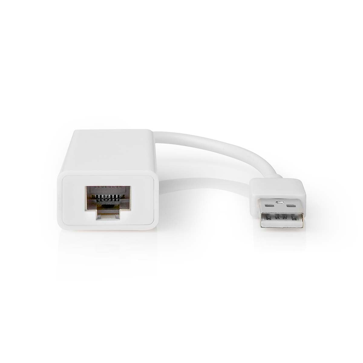 USB-Netzwerkadapter | USB 2.0 | 100 Mbps | USB-A Stecker | RJ45 Buchse | 0.20 m | Rund | Vergoldet / Vernickelt | Reines Kupfer | Weiss | Box