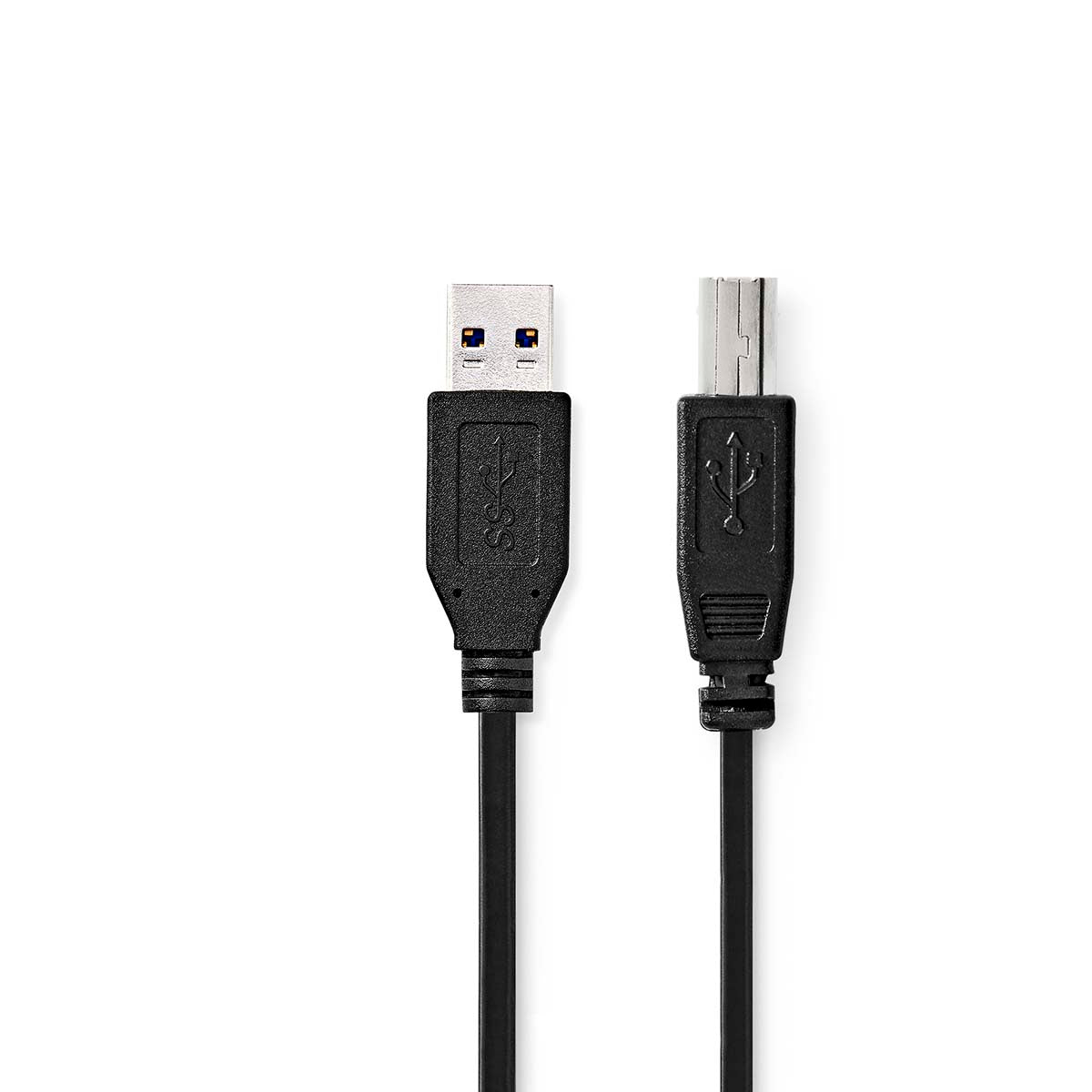 USB-Kabel | USB 3.2 Gen 1 | USB-A Stecker | USB-B Stecker | 5 Gbps | Vernickelt | 2.00 m | Rund | PVC | Schwarz | Box