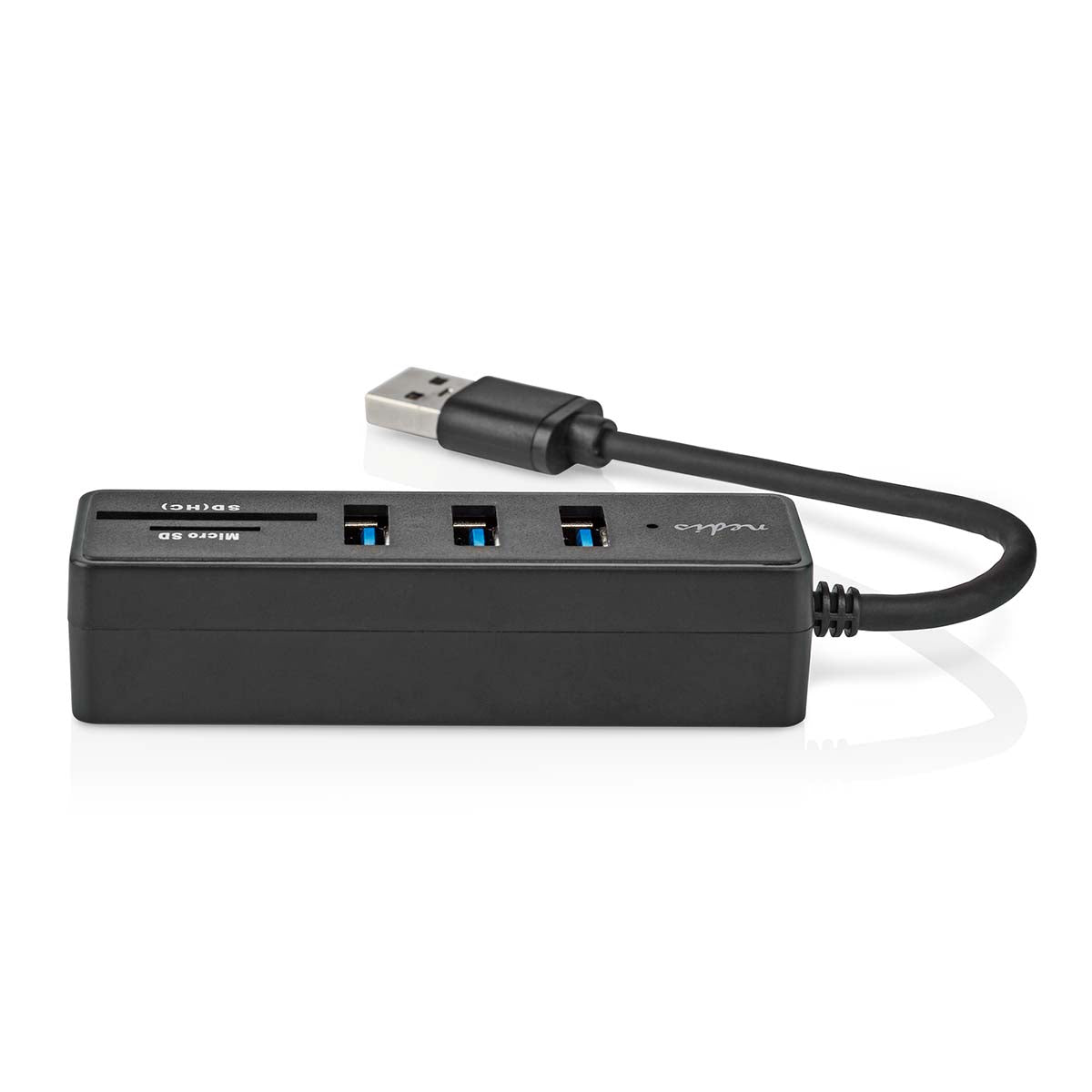 USB-Hub | USB-A Stecker | 3x USB A Buchse | 5-Port port(s) | USB 3.2 Gen 1 | Stromversorgung über USB | 5 Gbps | SD & MicroSD