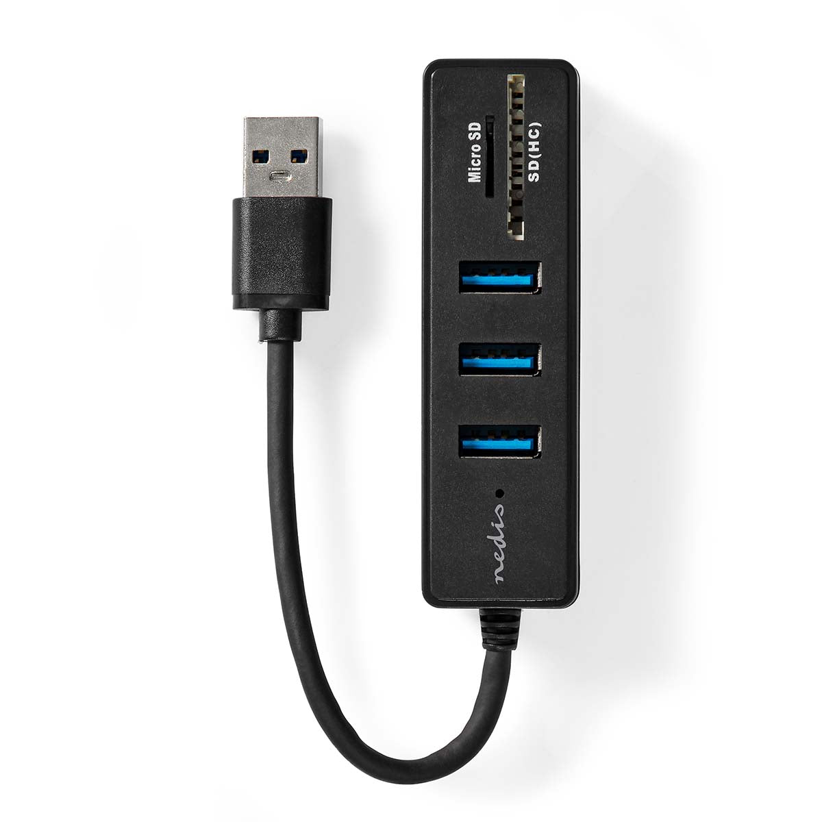 USB-Hub | USB-A Stecker | 3x USB A Buchse | 5-Port port(s) | USB 3.2 Gen 1 | Stromversorgung über USB | 5 Gbps | SD & MicroSD