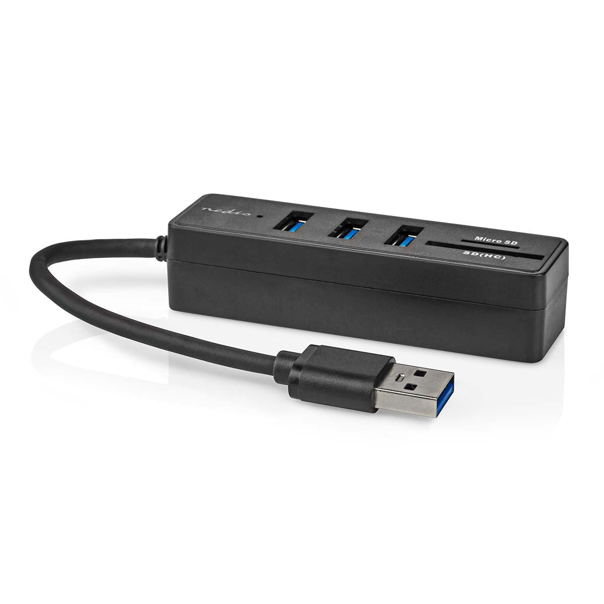 USB-Hub | USB-A Stecker | 3x USB A Buchse | 5-Port port(s) | USB 3.2 Gen 1 | Stromversorgung über USB | 5 Gbps | SD & MicroSD