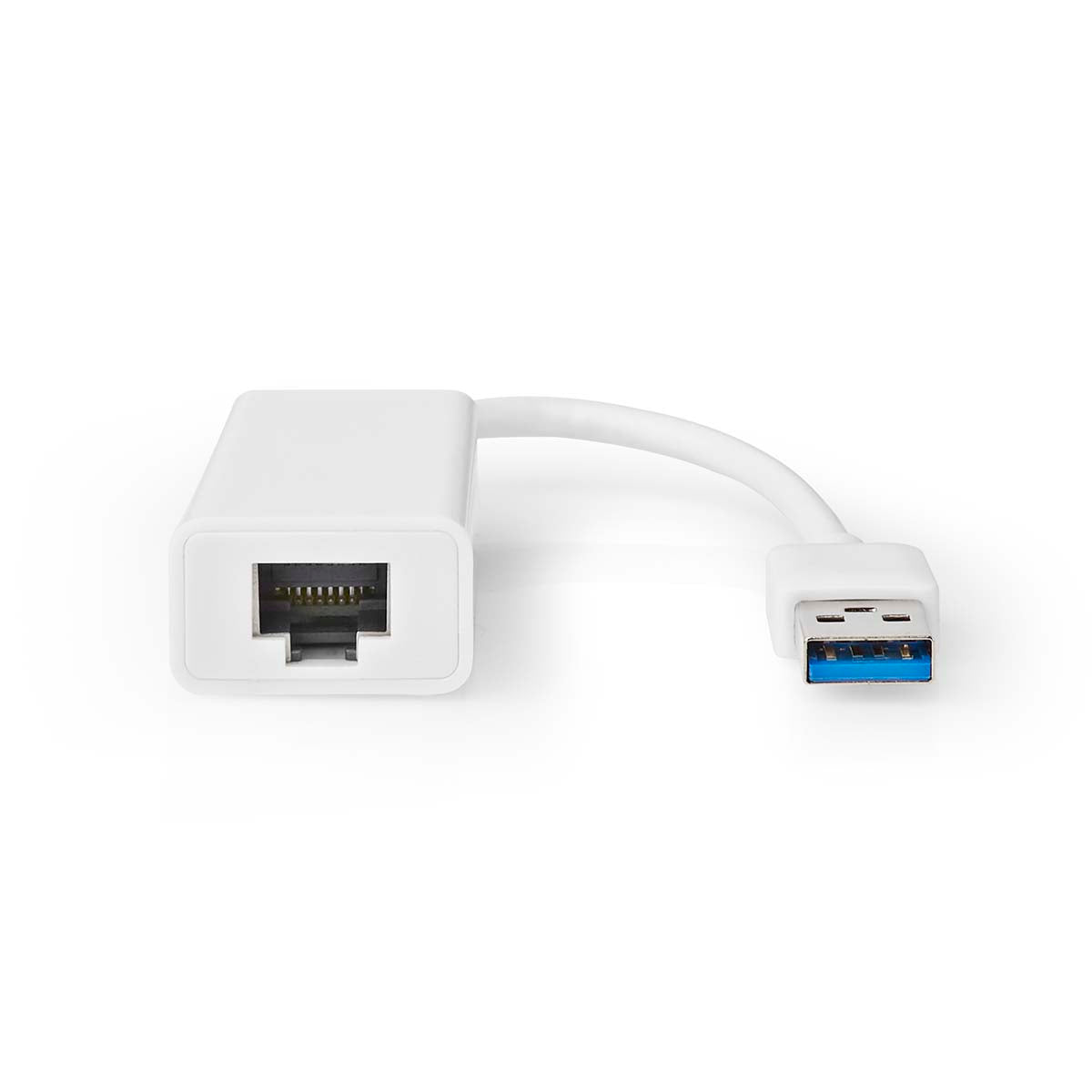 USB-Netzwerkadapter | USB 3.2 Gen 1 | 1 Gbps | USB-A Stecker | RJ45 Buchse | 0.20 m | Rund | Vernickelt | Reines Kupfer | Weiss | Box