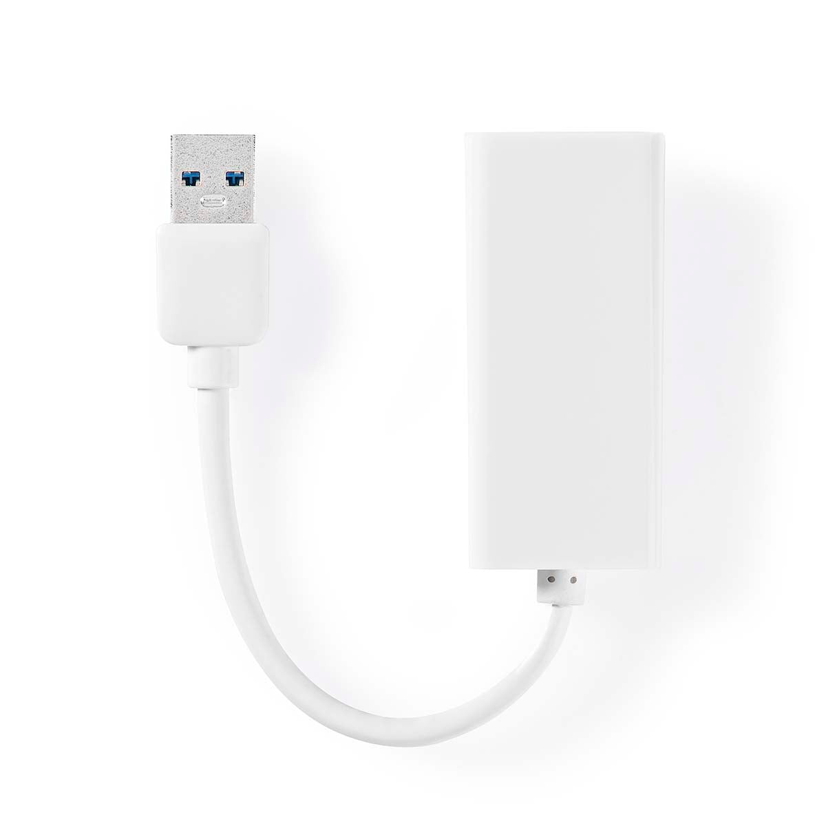 USB-Netzwerkadapter | USB 3.2 Gen 1 | 1 Gbps | USB-A Stecker | RJ45 Buchse | 0.20 m | Rund | Vernickelt | Reines Kupfer | Weiss | Box