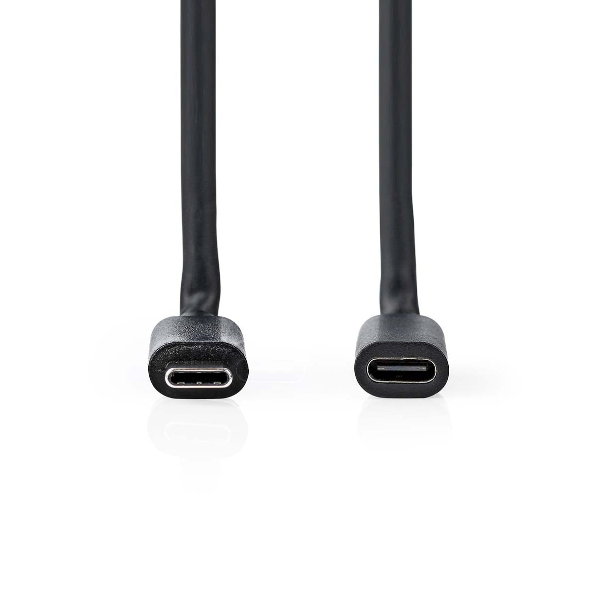 USB-Kabel | USB 3.2 Gen 1 | USB-C™ Stecker | USB-C™ Buchse | 4K@60Hz | 5 Gbps | Vernickelt | 2.00 m | Rund | PVC | Schwarz | Box