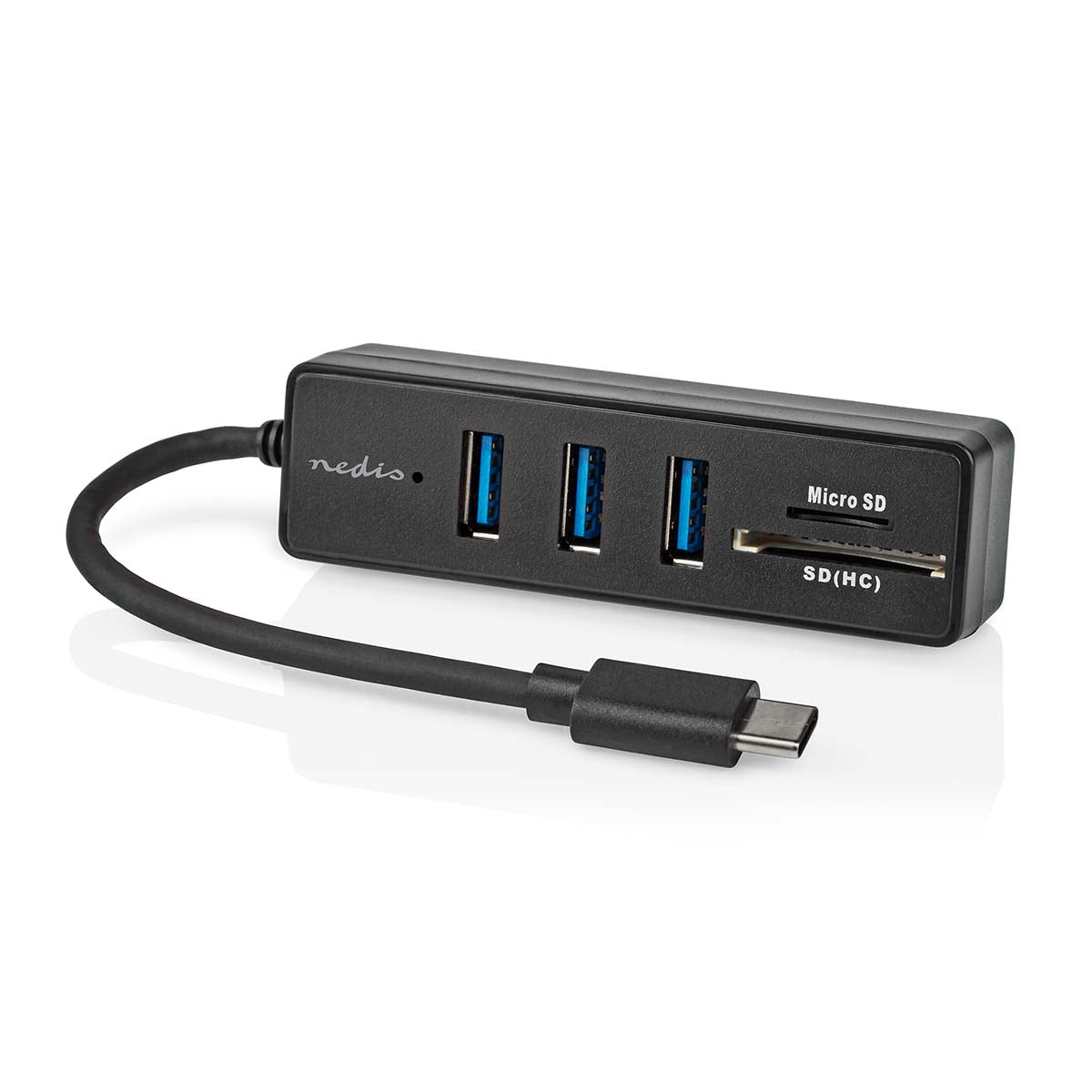 USB-Hub | 1x USB-C™ | 3x USB A Buchse | 5-Port port(s) | USB 3.2 Gen 1 | Stromversorgung über USB | 5 Gbps | SD & MicroSD