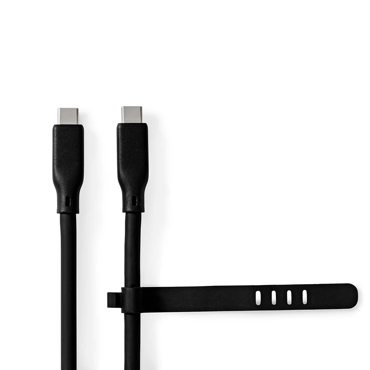 USB-Kabel | USB 3.2 Gen 1 | USB-C™ Stecker | USB-C™ Stecker | 60 W | 8K@30Hz | 5 Gbps | Vernickelt | 1.50 m | Rund | Silikon | Schwarz | Box