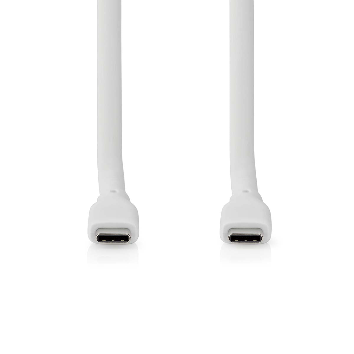 USB-Kabel | USB 3.2 Gen 1 | USB-C™ Stecker | USB-C™ Stecker | 60 W | 4K@60Hz | 5 Gbps | Vernickelt | 1.50 m | Rund | Silikon | Weiss | Box