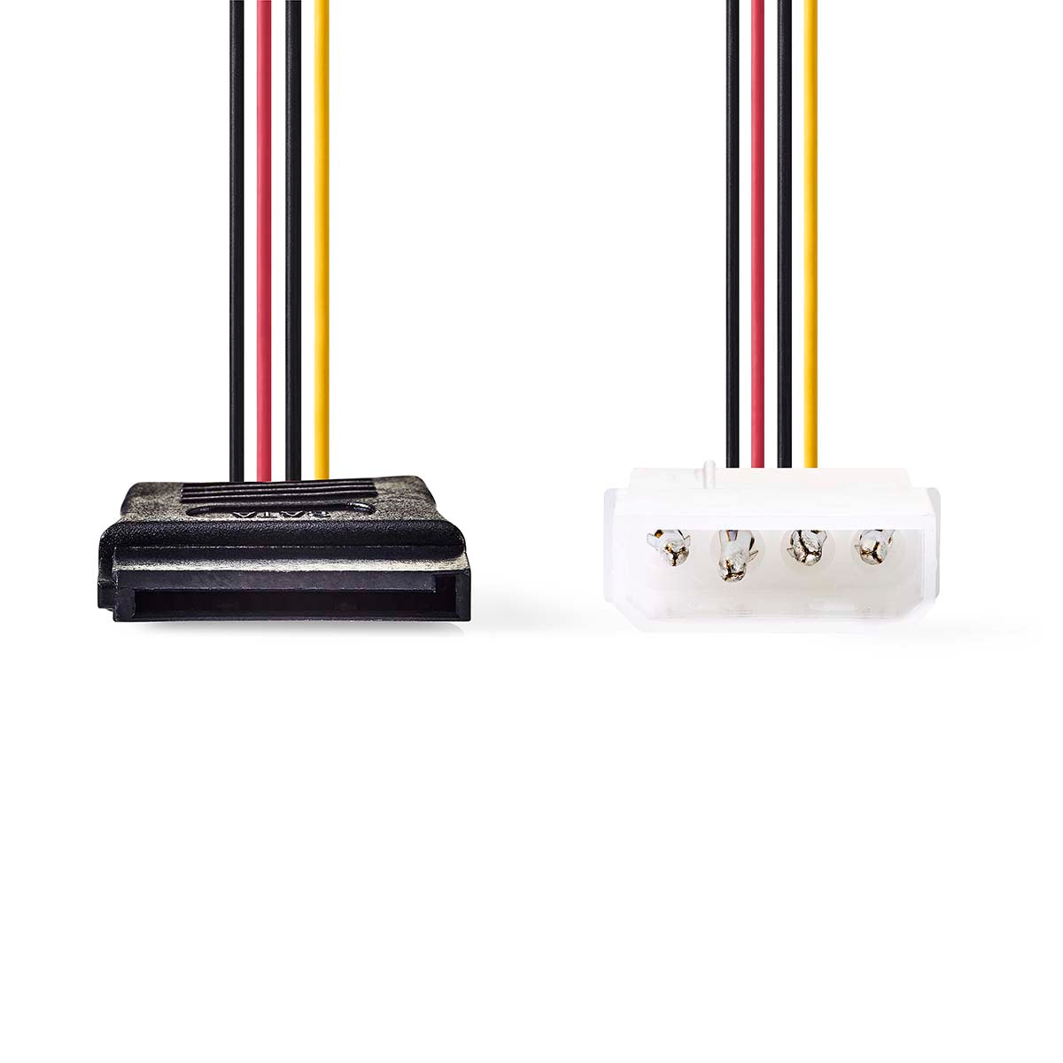 Interne Stromkabel | Molex Stecker | SATA 15-Pin-Buchse | Vergoldet | 0.15 m | Rund | PVC | Mehrfarbig | Box