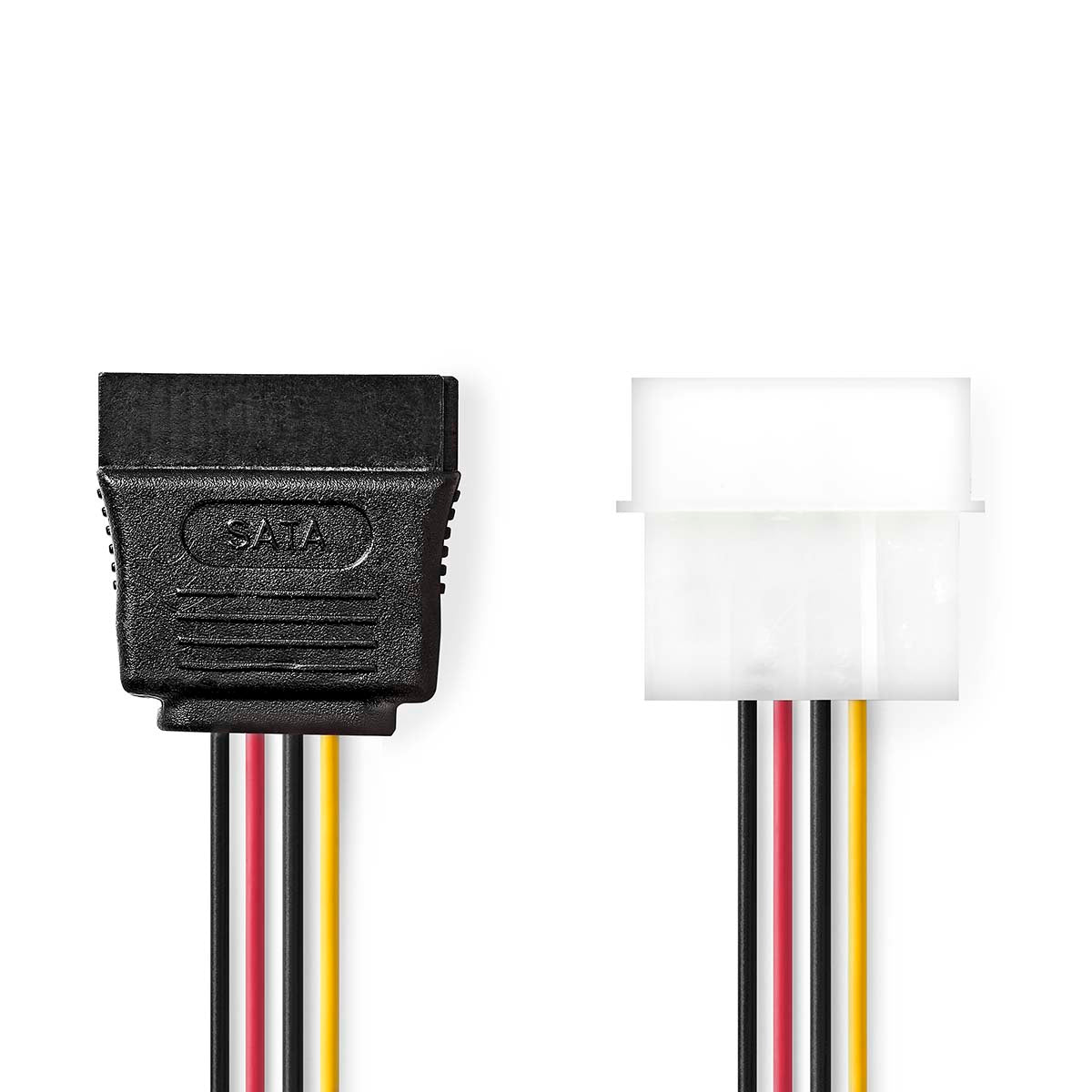 Interne Stromkabel | Molex Stecker | SATA 15-Pin-Buchse | Vergoldet | 0.15 m | Rund | PVC | Mehrfarbig | Box