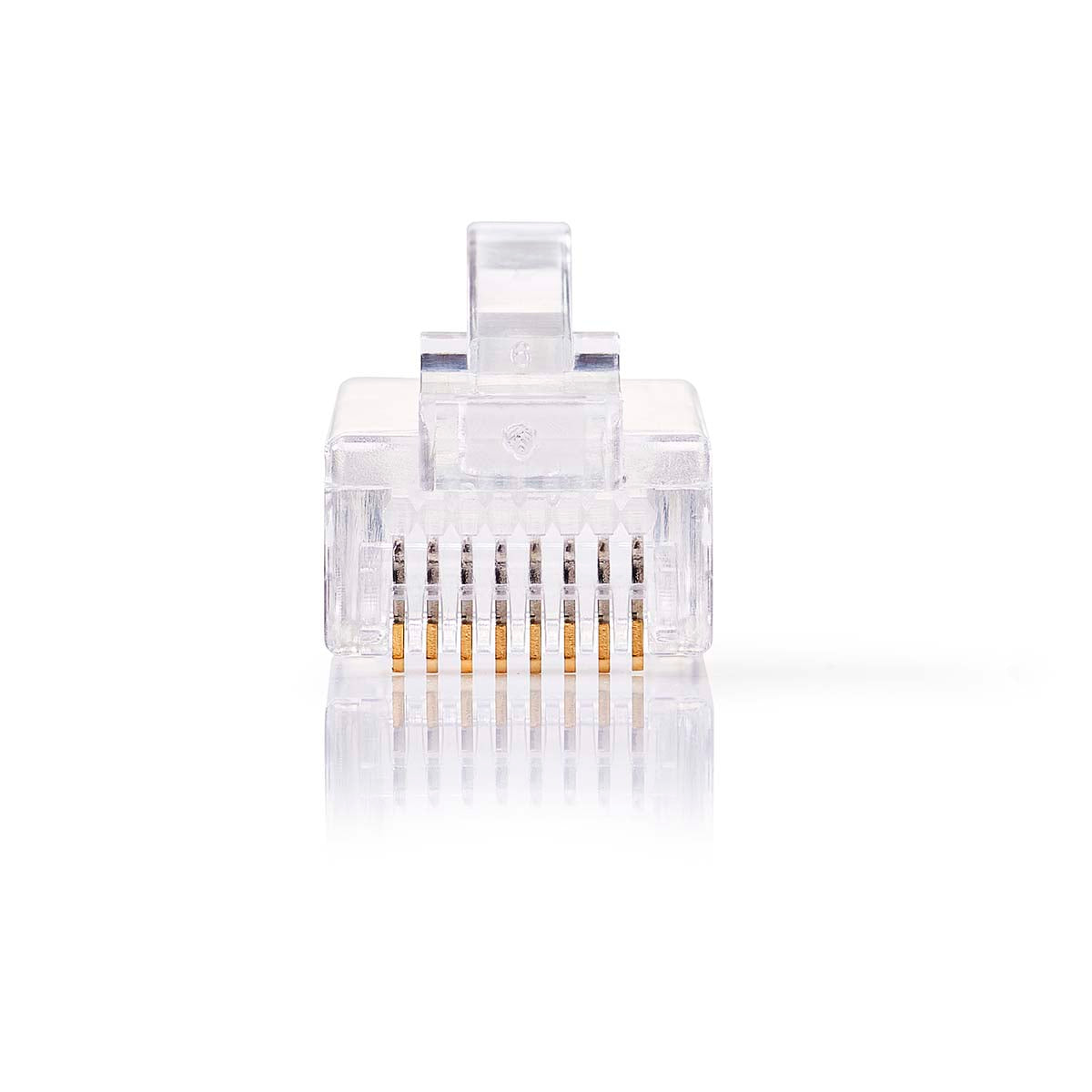 RJ45-Stecker | Stecker | Solid UTP CAT5 | Gerade | Vergoldet | 10 Stück | PVC | Transparent | Box