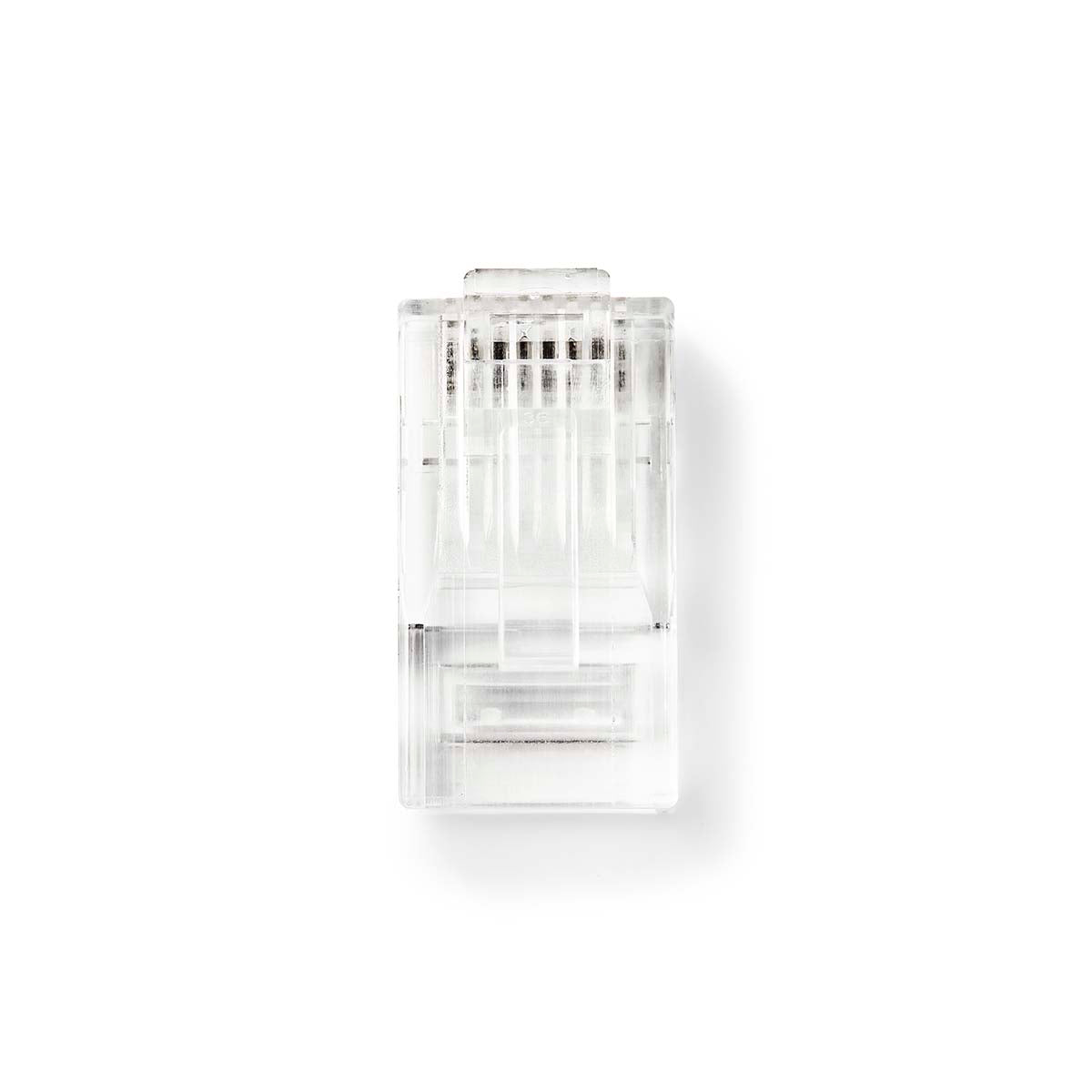 RJ45-Stecker | Stecker | Solid UTP CAT5 | Gerade | Vergoldet | 10 Stück | PVC | Transparent | Box