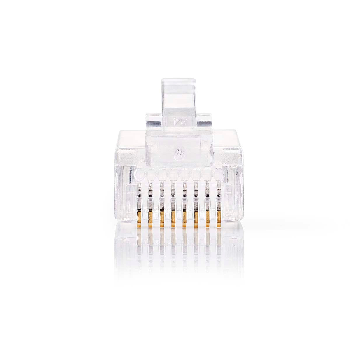 RJ45-Stecker | Stecker | Stranded UTP CAT5 | Gerade | Vergoldet | 10 Stück | PVC | Transparent | Box