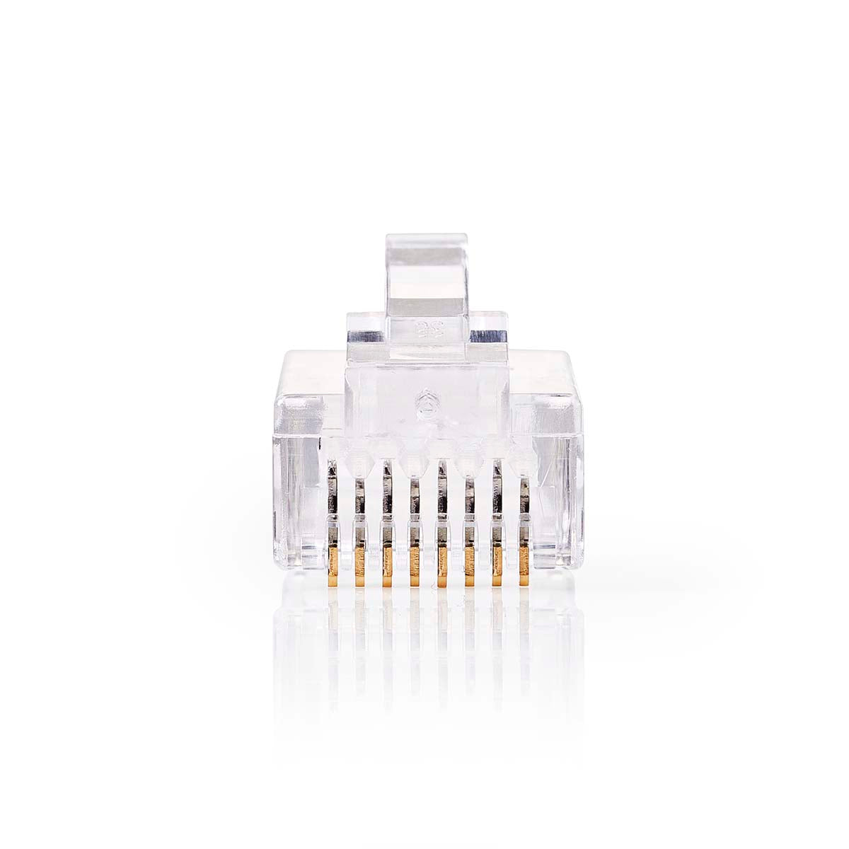 RJ45-Stecker | Stecker | Solid UTP CAT6 | Gerade | Vergoldet | 10 Stück | PVC | Transparent | Box