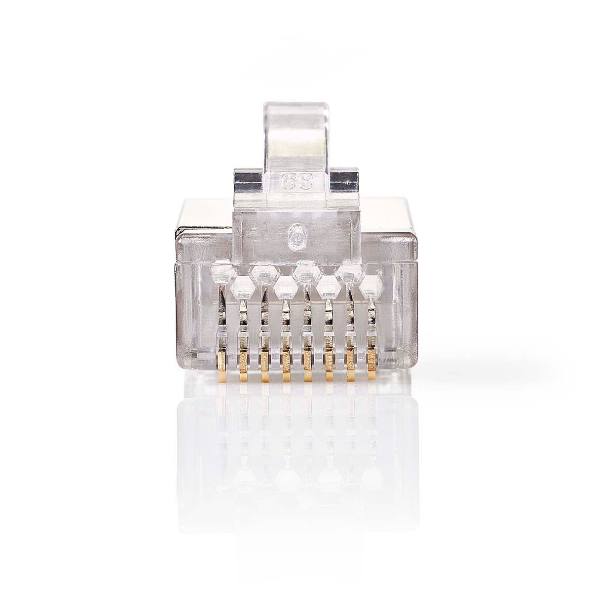 RJ45-Stecker | Stecker | Stranded STP CAT6 | Gerade | Vergoldet | 10 Stück | PVC | Transparent | Box