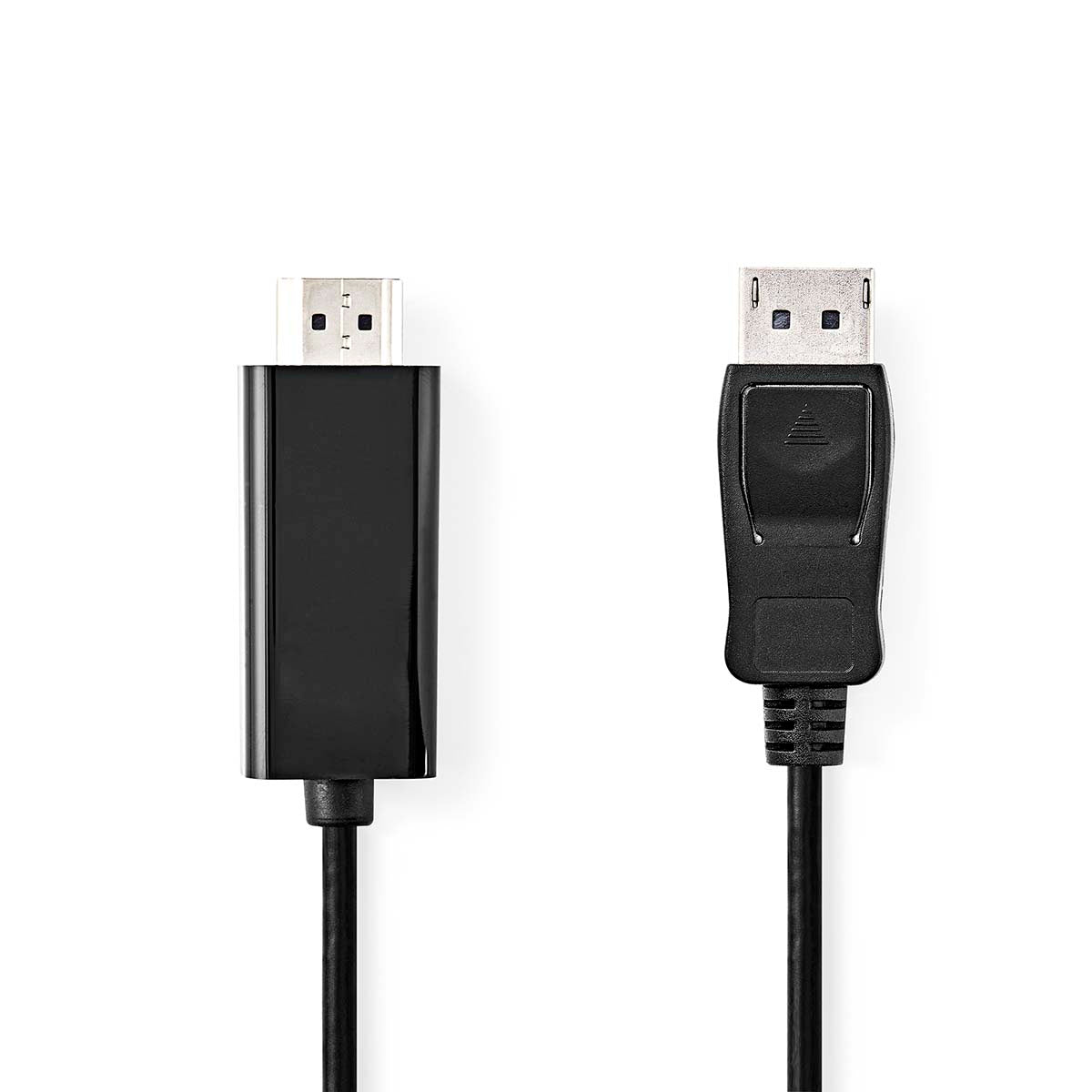 Displayport-Kabel | DisplayPort Stecker | HDMI™ Stecker | 1080p | Vernickelt | 1.00 m | Rund | PVC | Schwarz | Label