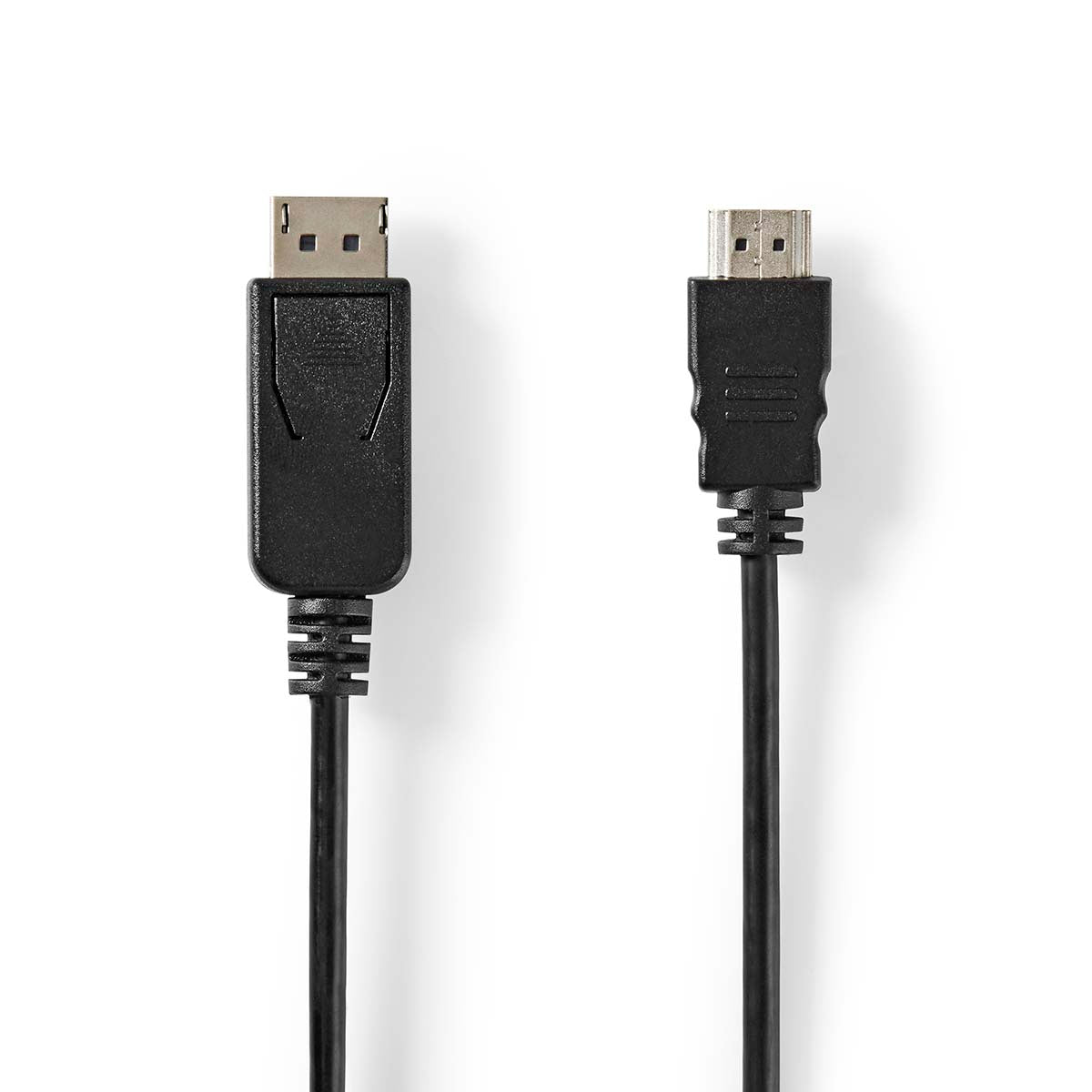 Displayport-Kabel | DisplayPort Stecker | HDMI™ Stecker | 4K@60Hz | Vernickelt | 2.00 m | Rund | PVC | Schwarz | Label