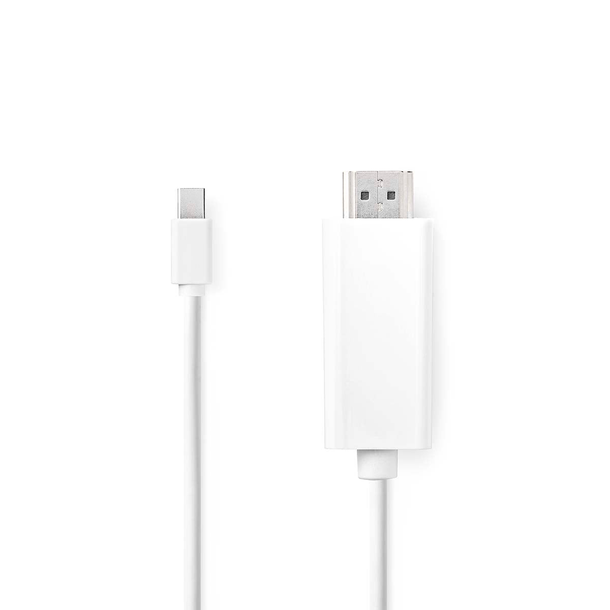 Mini Displayport-Kabel | DisplayPort 1.2 | Mini DisplayPort Stecker | HDMI™ Stecker | 21.6 Gbps | Vernickelt | 2.00 m | Rund | PVC | Weiss | Label