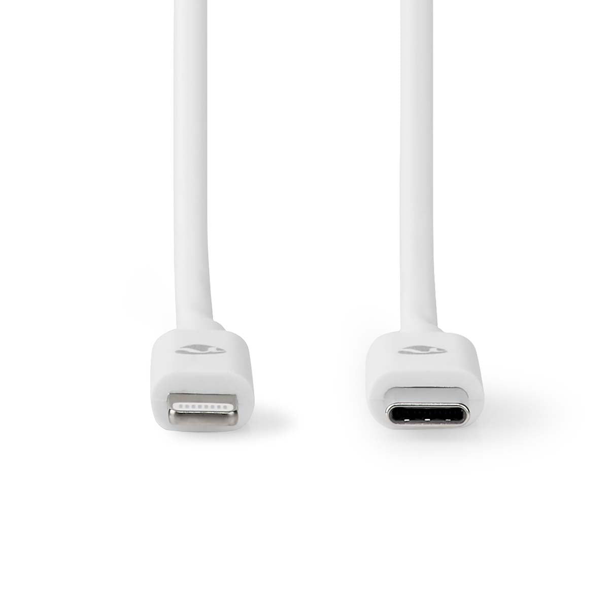 Lightning Kabel | USB 2.0 | Apple Lightning 8-Pin | USB-C™ Stecker | 480 Mbps | Vernickelt | 1.00 m | Rund | PVC | Weiss | Label