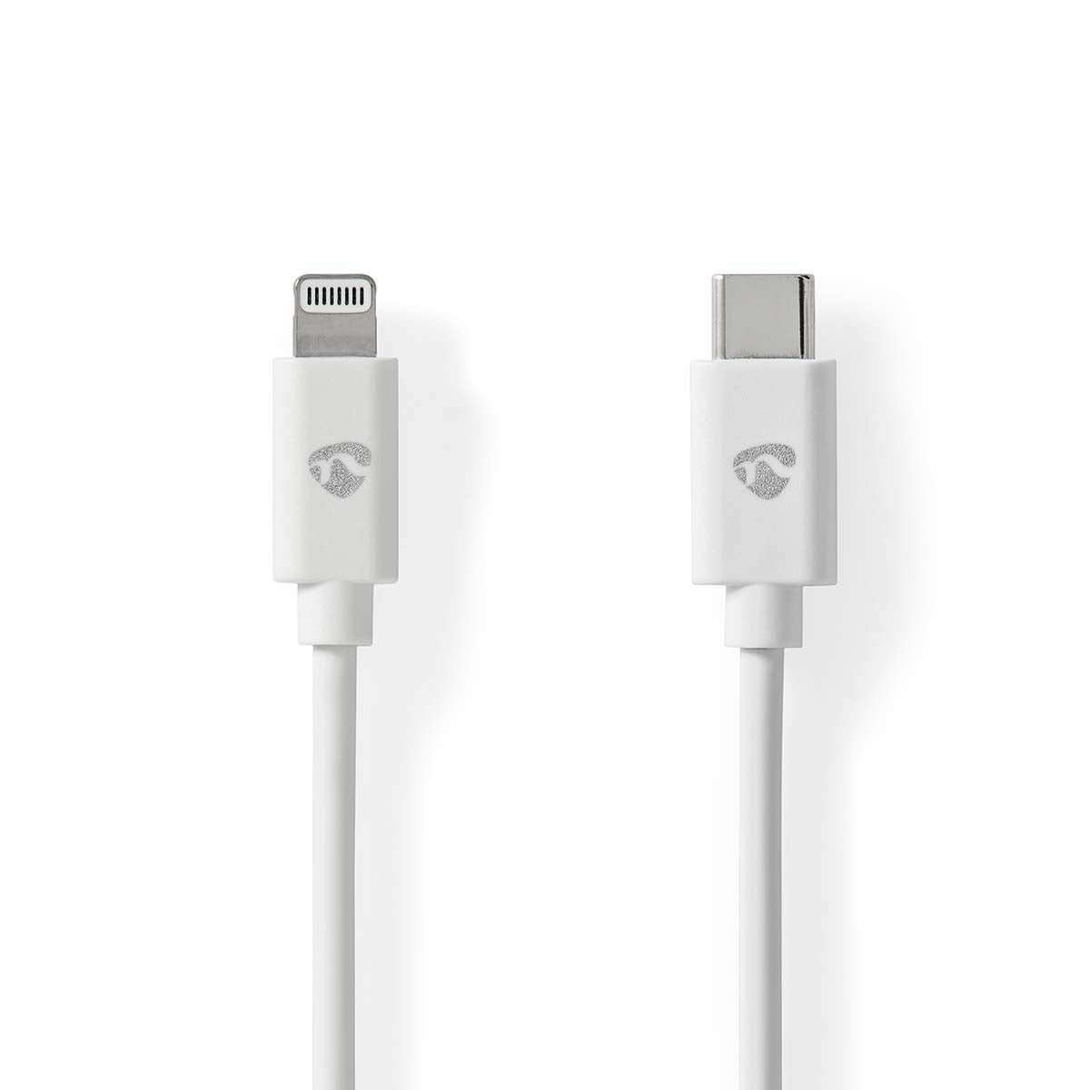 Lightning Kabel | USB 2.0 | Apple Lightning 8-Pin | USB-C™ Stecker | 480 Mbps | Vernickelt | 2.00 m | Rund | PVC | Weiss | Label