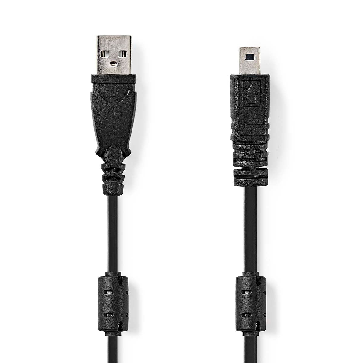 USB-Kabel | USB 2.0 | USB-A Stecker | UC-E6 8-Pins Stecker | 480 Mbps | Vernickelt | 2.00 m | Rund | PVC | Schwarz | Label