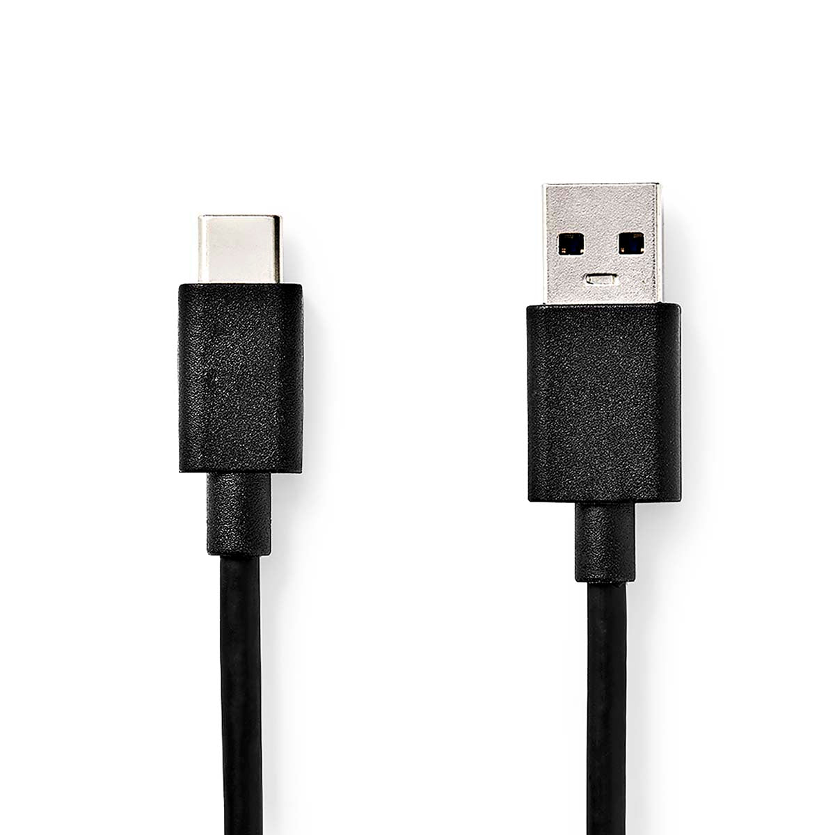 USB-Kabel | USB 3.2 Gen 1 | USB-A Stecker | USB-C™ Stecker | 15 W | 5 Gbps | Vernickelt | 1.00 m | Rund | PVC | Schwarz | Label