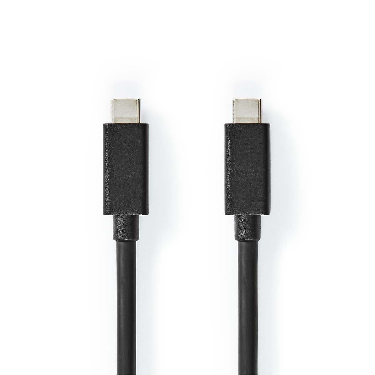 USB-Kabel | USB 3.2 Gen 2x2 | USB-C™ Stecker | USB-C™ Stecker | 100 W | 4K@60Hz | 20 Gbps | Vernickelt | 1.00 m | Rund | PVC | Schwarz | Label