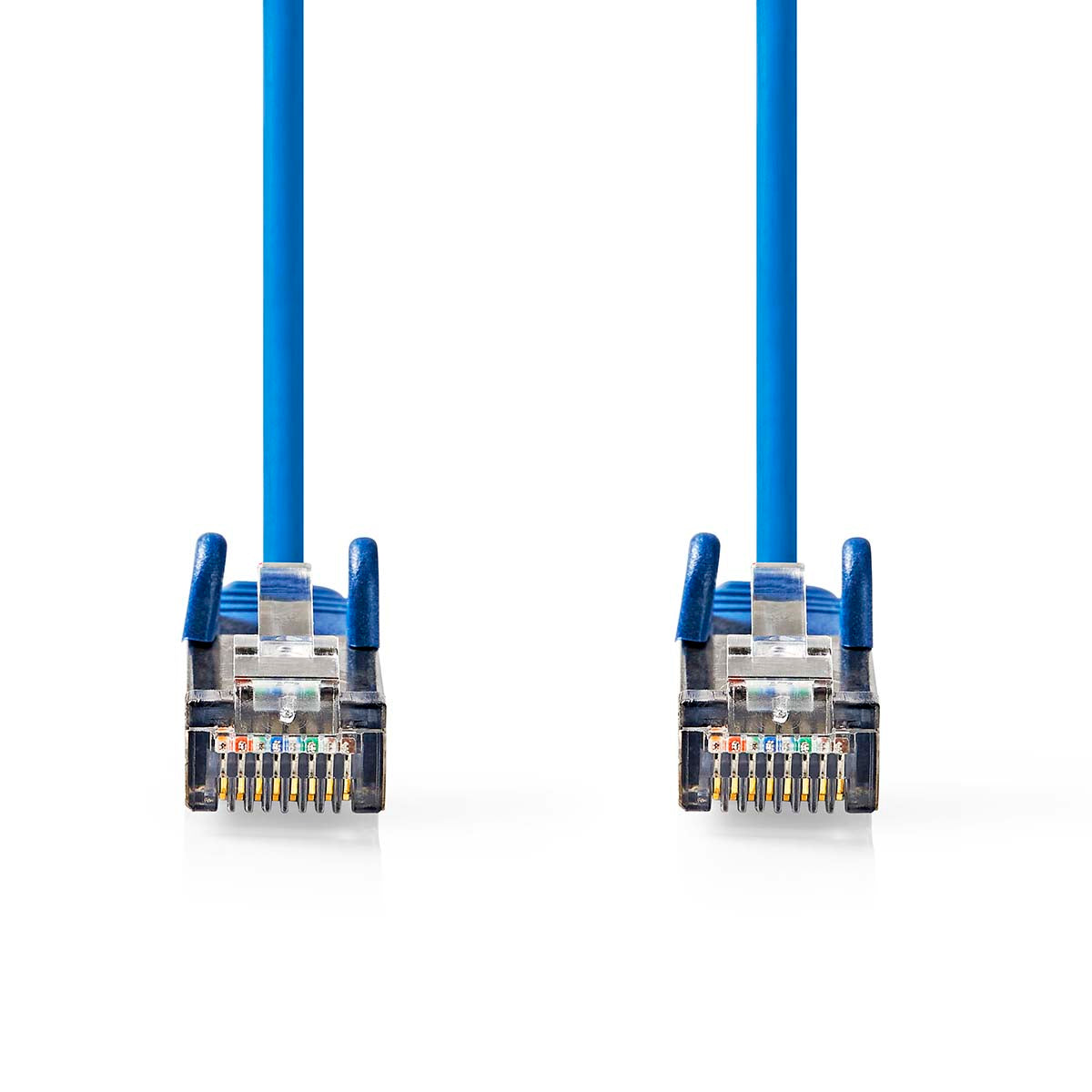 CAT5e-Netzwerkkabel | SF/UTP | RJ45 Stecker | RJ45 Stecker | 2.00 m | Rund | PVC | Blau | Label