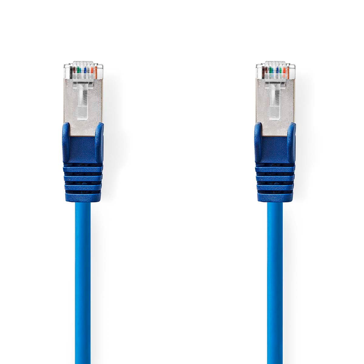 CAT5e-Netzwerkkabel | SF/UTP | RJ45 Stecker | RJ45 Stecker | 2.00 m | Rund | PVC | Blau | Label