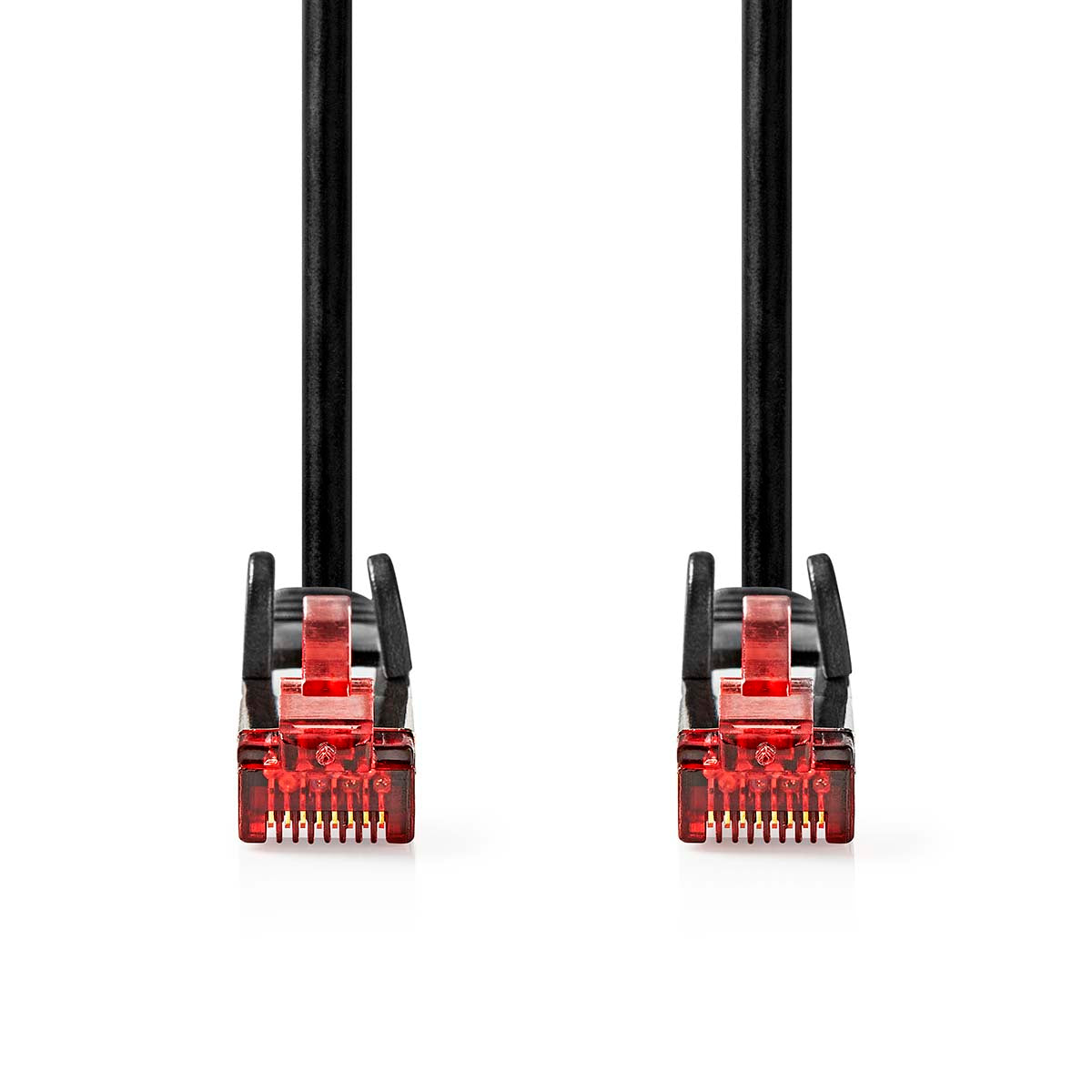 CAT6-Netzwerkkabel | RJ45 Stecker | RJ45 Stecker | U/UTP | 0.50 m | Rund | PVC | Schwarz | Label