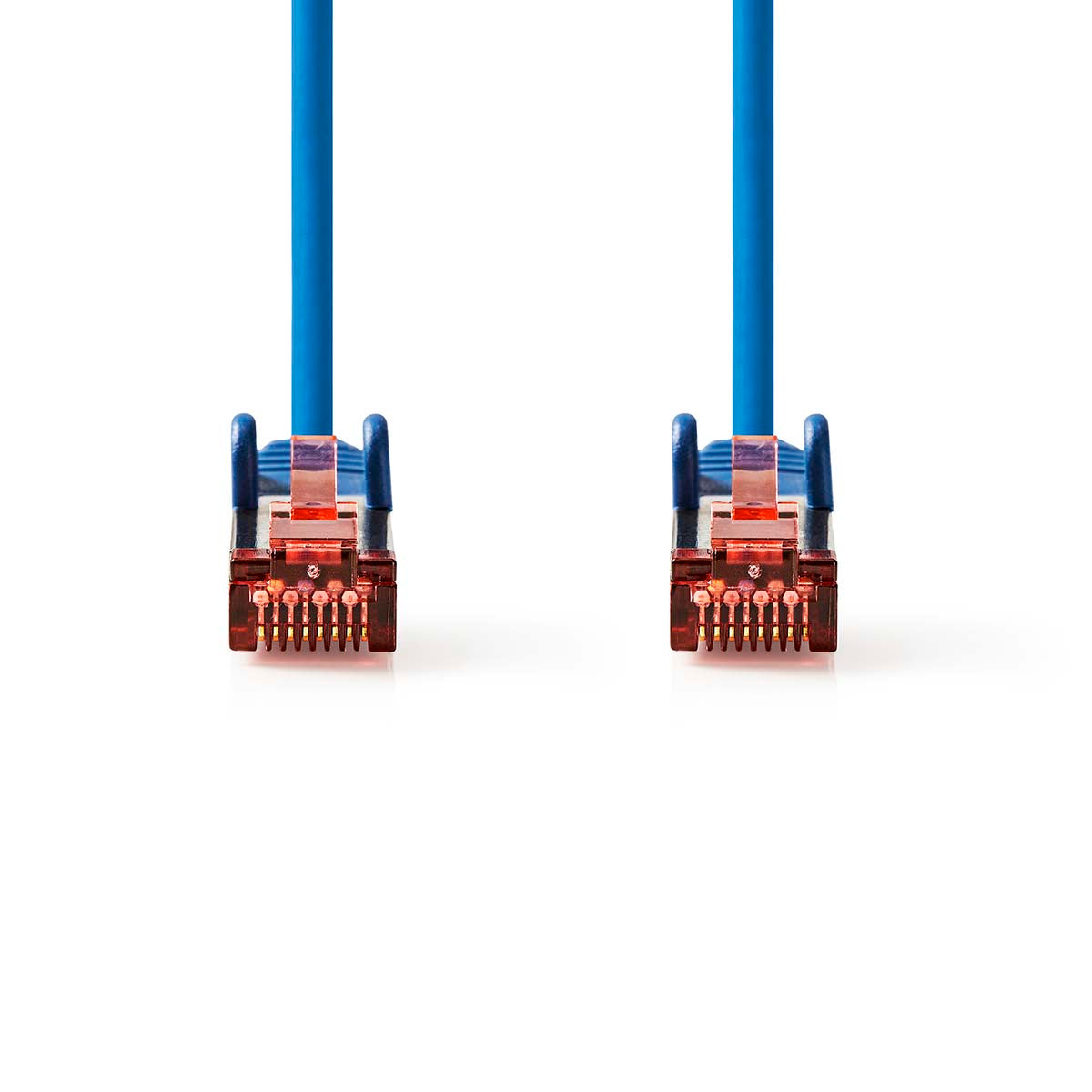 CAT6-Netzwerkkabel | RJ45 Stecker | RJ45 Stecker | S/FTP | 0.15 m | Rund | LSZH | Blau | Label