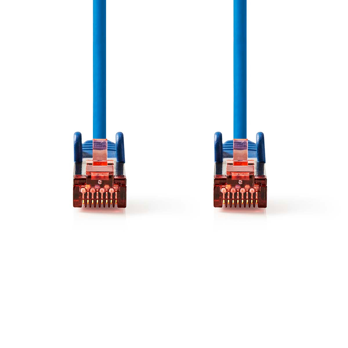 CAT6-Netzwerkkabel | RJ45 Stecker | RJ45 Stecker | S/FTP | 0.50 m | Rund | LSZH | Blau | Label