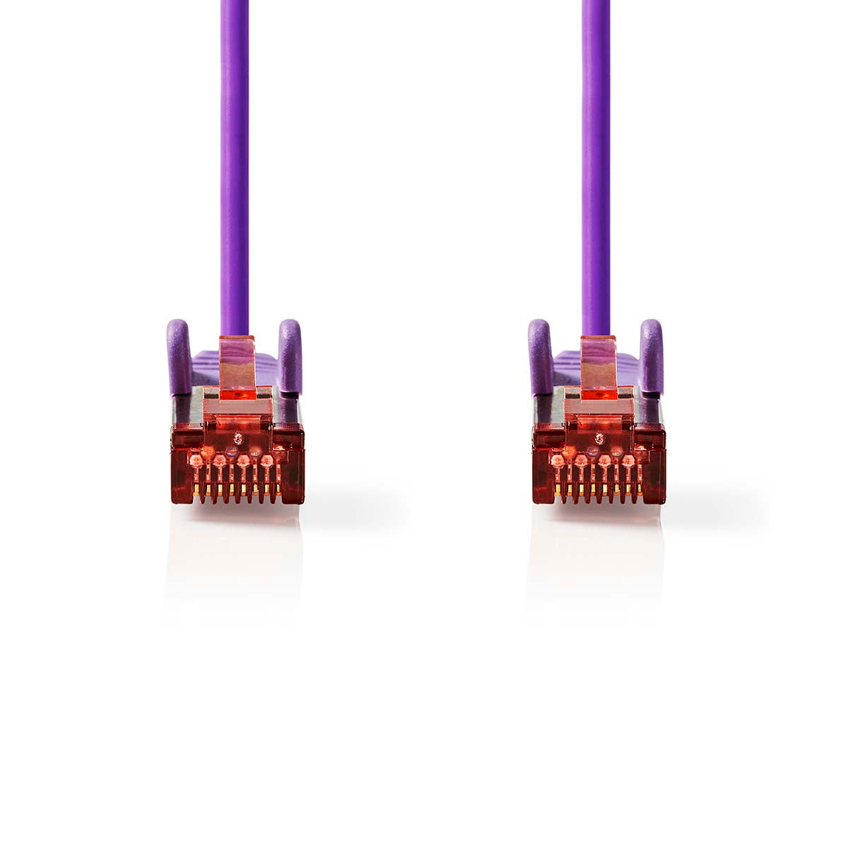 CAT6-Netzwerkkabel | RJ45 Stecker | RJ45 Stecker | S/FTP | 0.50 m | Rund | LSZH | Violett | Label