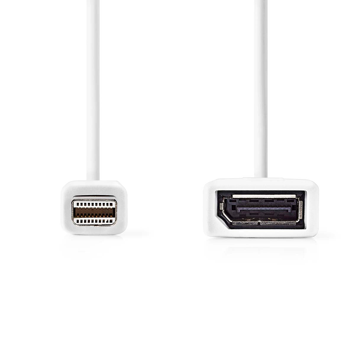 Mini Displayport-Kabel | DisplayPort 1.2 | Mini DisplayPort Stecker | DisplayPort Buchse | 21.6 Gbps | Vernickelt | 0.20 m | Rund | PVC | Weiss | Box