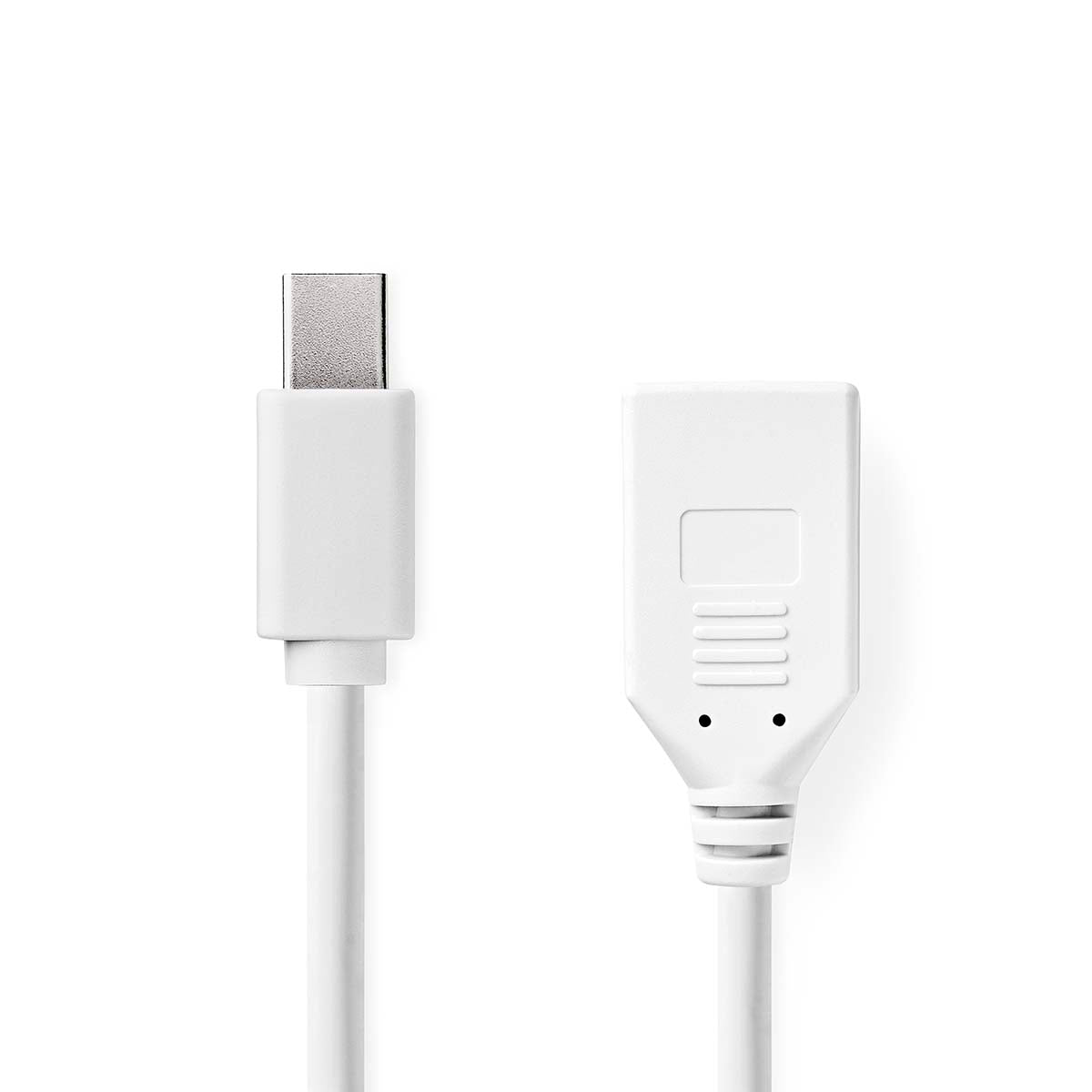 Mini Displayport-Kabel | DisplayPort 1.2 | Mini DisplayPort Stecker | DisplayPort Buchse | 21.6 Gbps | Vernickelt | 0.20 m | Rund | PVC | Weiss | Box