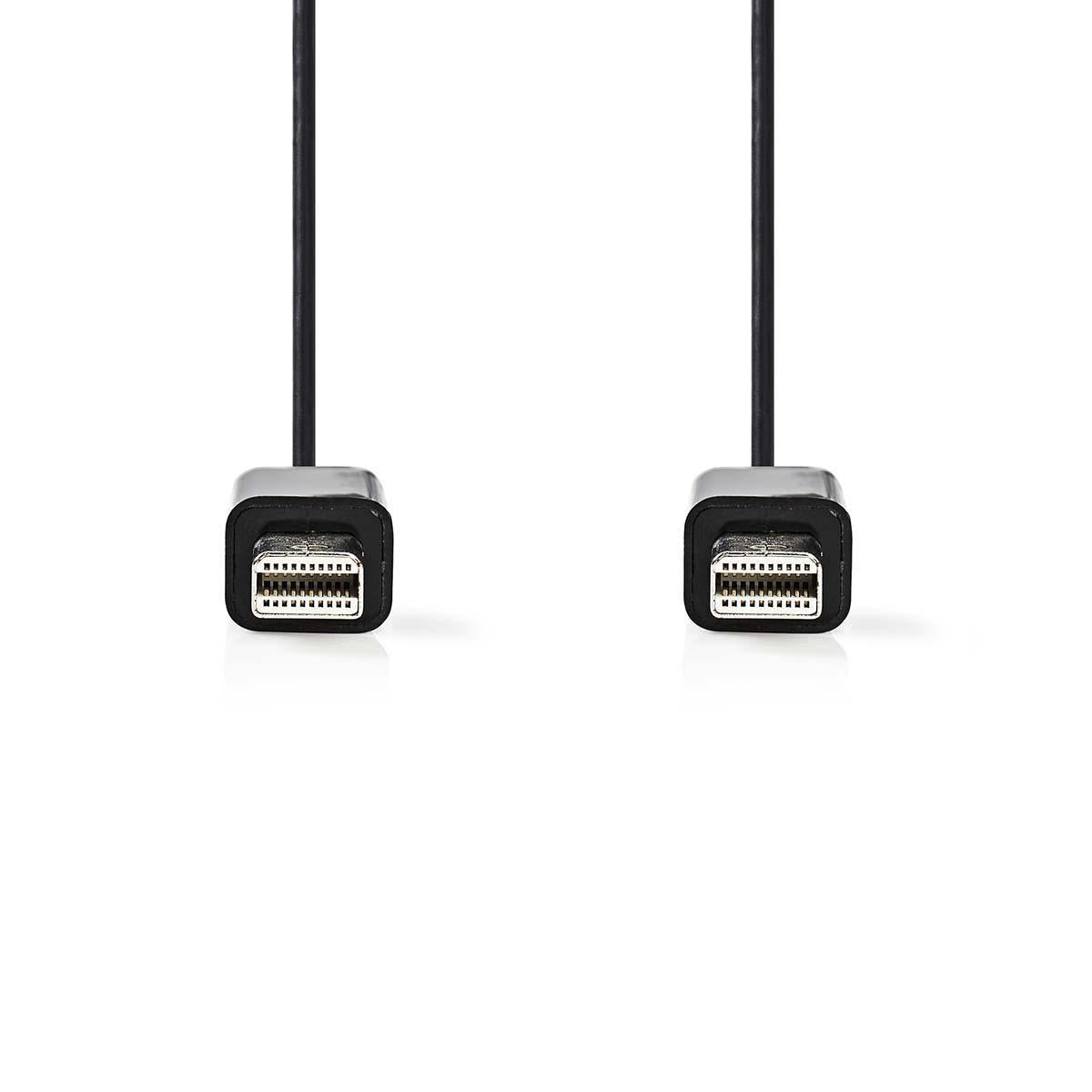 Mini Displayport-Kabel | DisplayPort 1.2 | Mini DisplayPort Stecker | Mini DisplayPort Stecker | 21.6 Gbps | Vernickelt | 1.00 m | Rund | PVC | Schwarz | Plastikbeutel