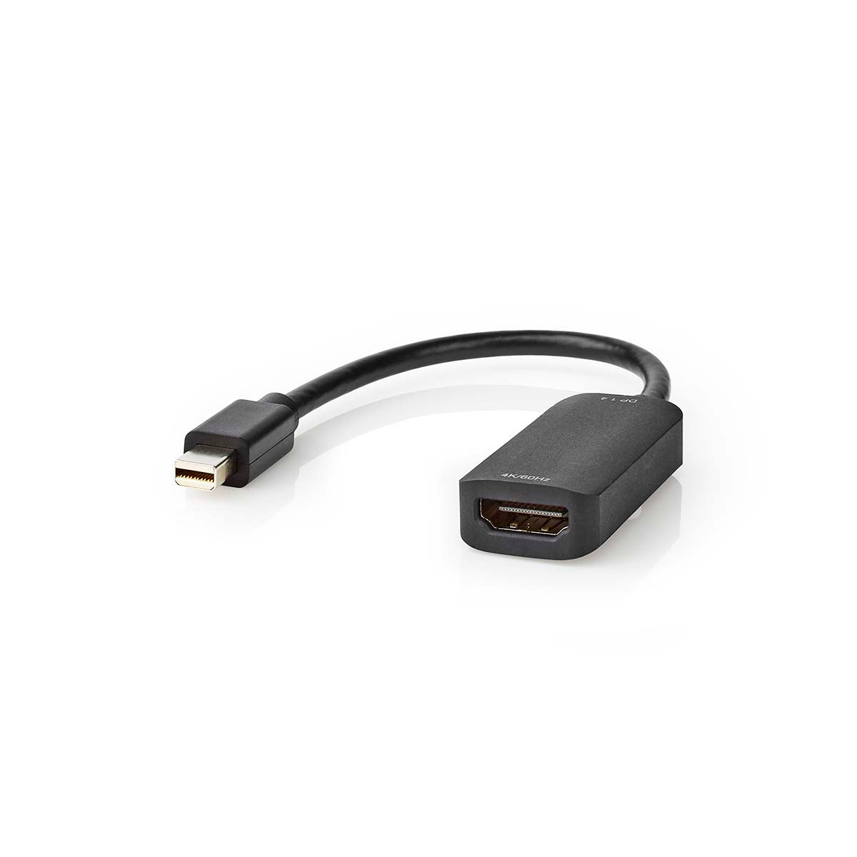 Mini Displayport-Kabel | DisplayPort 1.4 | Mini DisplayPort Stecker | HDMI™ Ausgang | 48 Gbps | Vernickelt | 0.20 m | Rund | PVC | Schwarz | Plastikbeutel