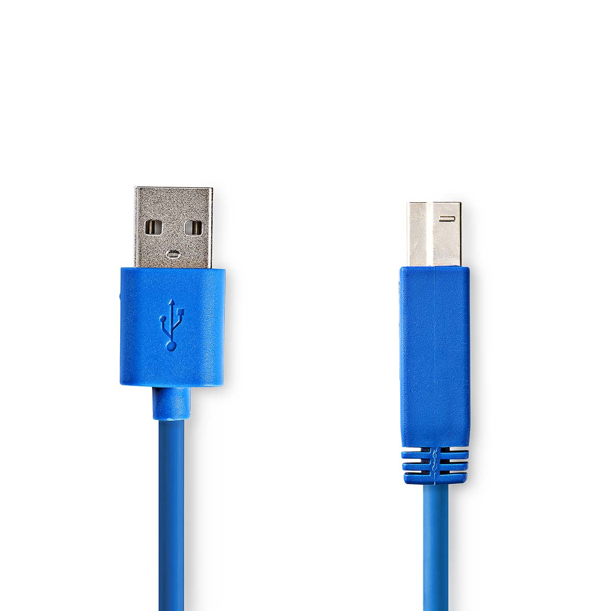 USB-Kabel | USB 3.2 Gen 1 | USB-A Stecker | USB-B Stecker | 5 Gbps | Vernickelt | 3.00 m | Rund | PVC | Blau | Plastikbeutel