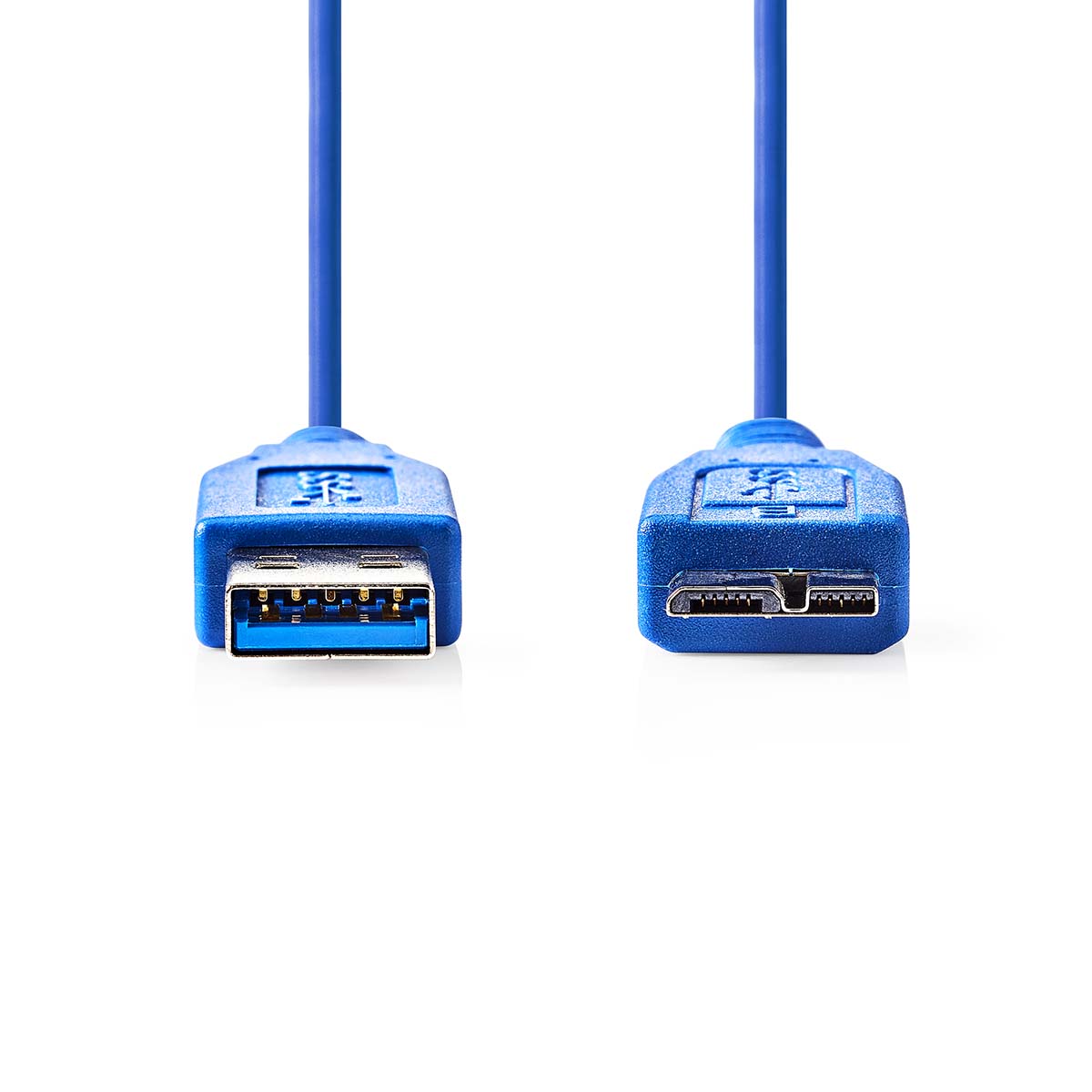 USB-Kabel | USB 3.2 Gen 1 | USB-A Stecker | USB Micro-B Stecker | 5 Gbps | Vernickelt | 5.00 m | Rund | PVC | Blau | Plastikbeutel