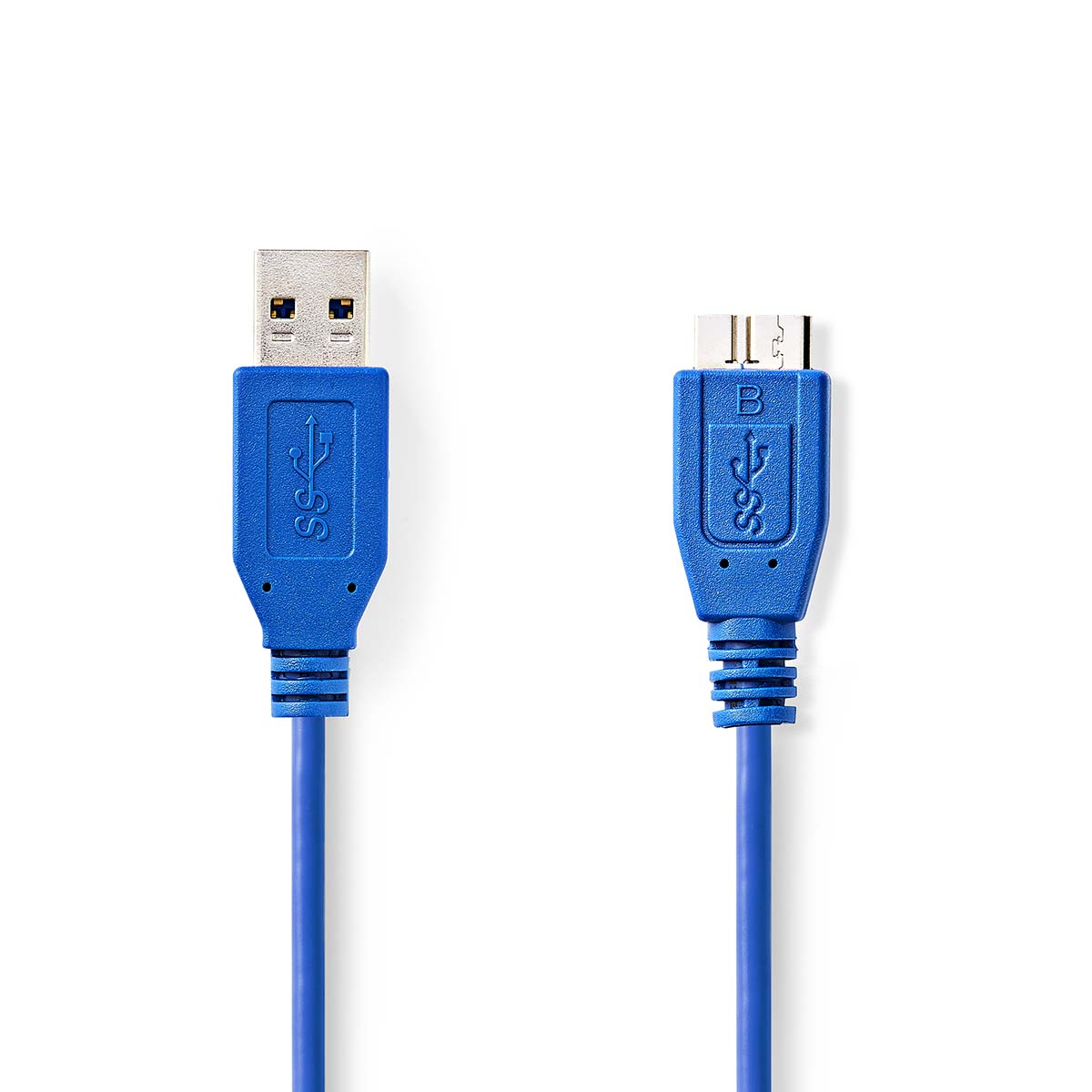 USB-Kabel | USB 3.2 Gen 1 | USB-A Stecker | USB Micro-B Stecker | 5 Gbps | Vernickelt | 5.00 m | Rund | PVC | Blau | Plastikbeutel