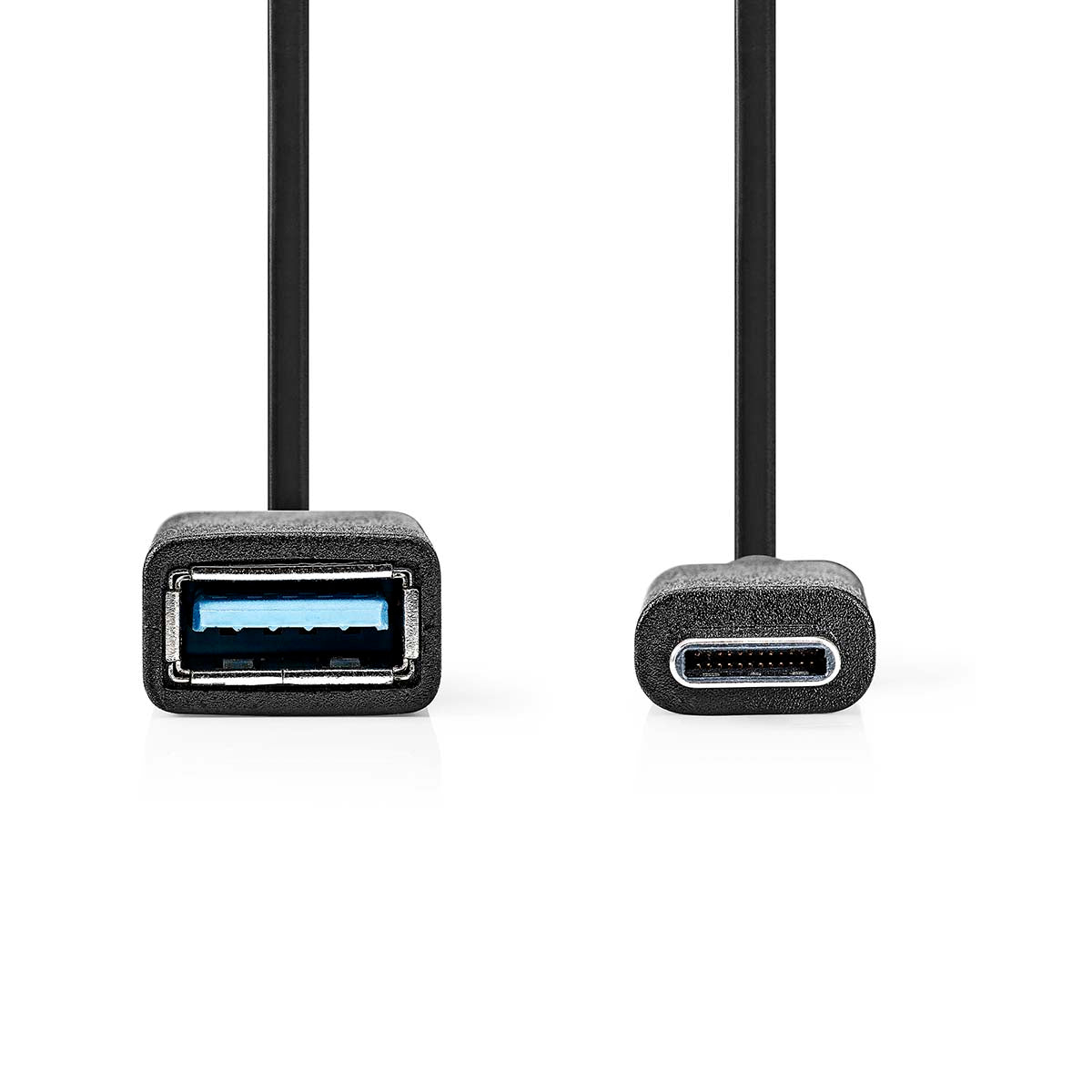USB-C™ Adapter | USB 3.2 Gen 1 | USB-C™ Stecker | USB-A Buchse | 5 Gbps | 0.15 m | Rund | Vernickelt | PVC | Schwarz | Umschlag