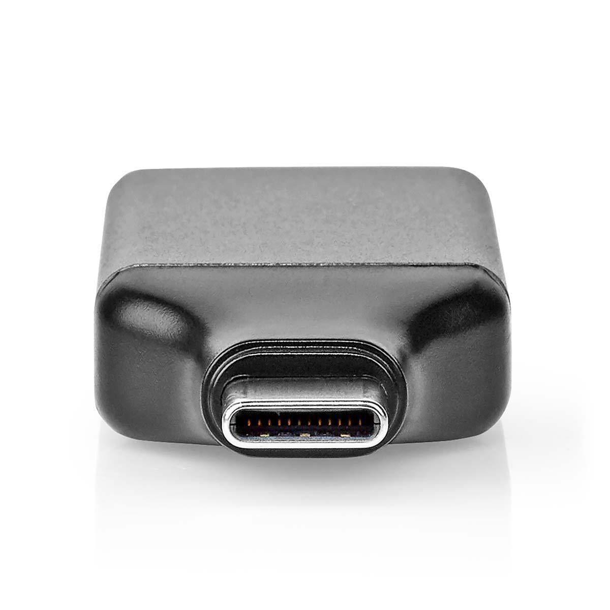 USB-C™ Adapter | USB 3.2 Gen 1 | USB-C™ Stecker | DisplayPort Buchse | 4K@60Hz | Rund | Vernickelt | Grau / Schwarz | Umschlag