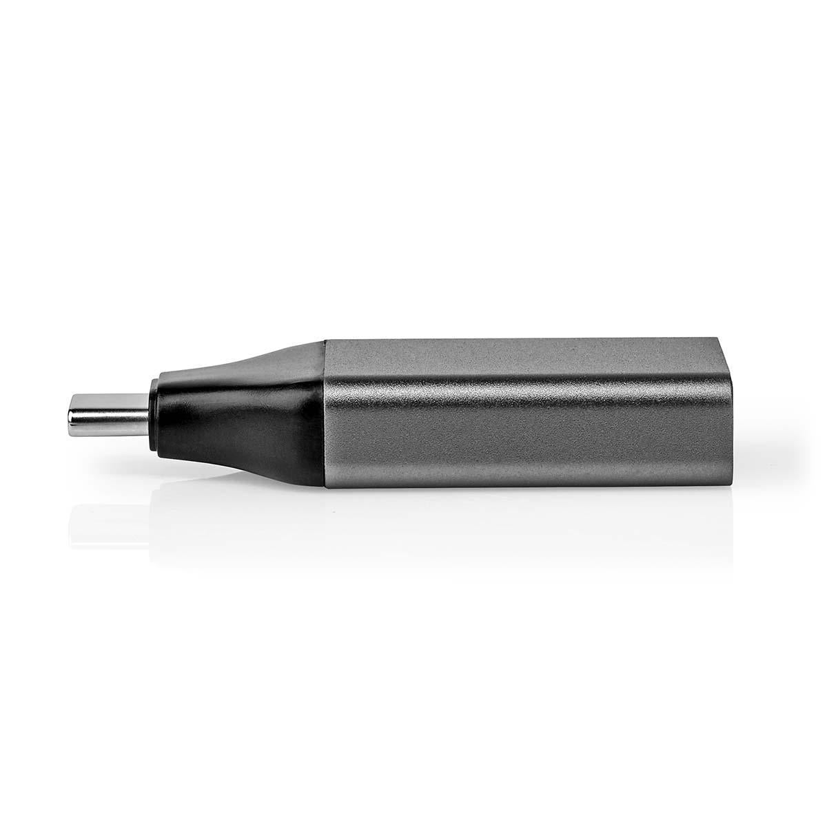 USB-C™ Adapter | USB 3.2 Gen 1 | USB-C™ Stecker | DisplayPort Buchse | 4K@60Hz | Rund | Vernickelt | Grau / Schwarz | Umschlag