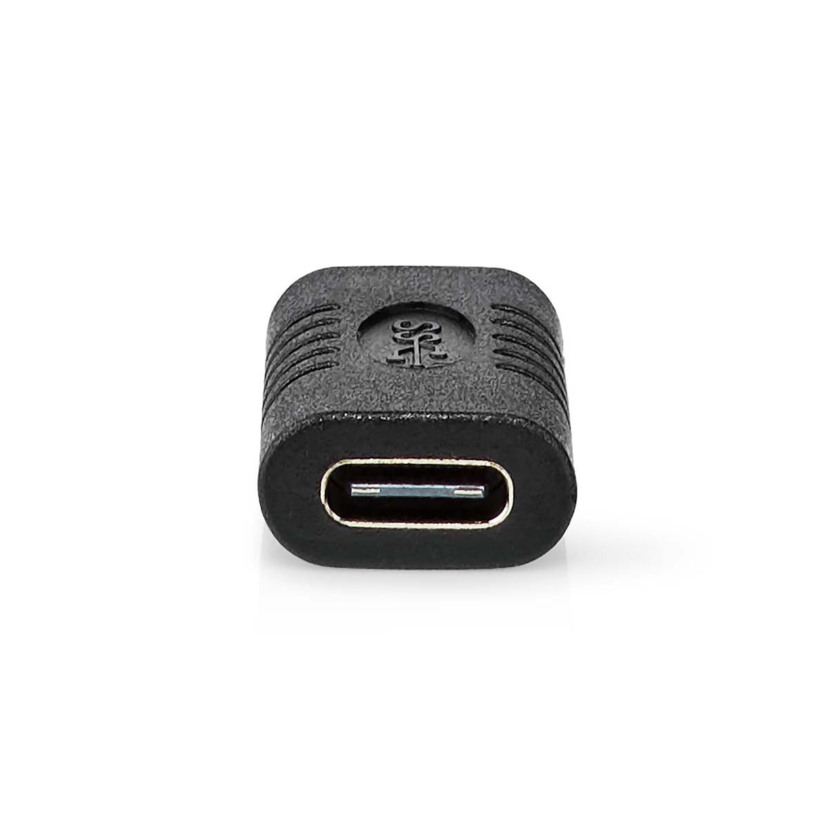 USB-C™ Adapter | USB 3.2 Gen 2 | USB-C™ Buchse | USB-C™ Buchse | 4K@60Hz | 10 Gbps | Rund | Vernickelt | Schwarz | Umschlag