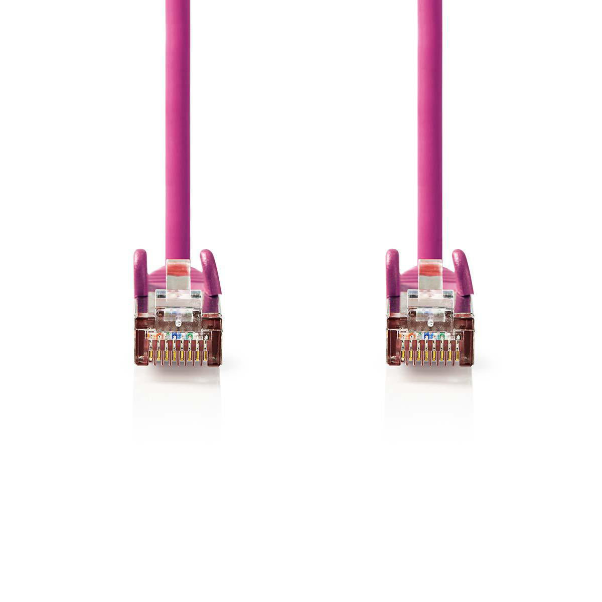 CAT5e-Netzwerkkabel | SF/UTP | RJ45 Stecker | RJ45 Stecker | 20.0 m | Rund | PVC | Pink | Plastikbeutel