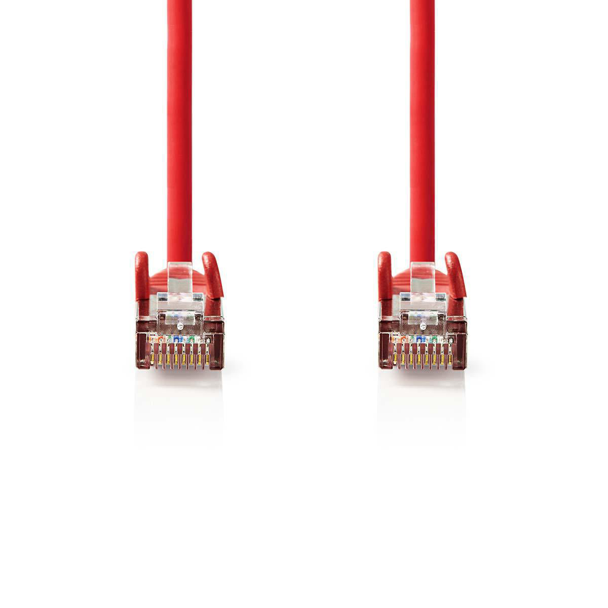 CAT5e-Netzwerkkabel | SF/UTP | RJ45 Stecker | RJ45 Stecker | 15.0 m | Rund | PVC | Red | Plastikbeutel