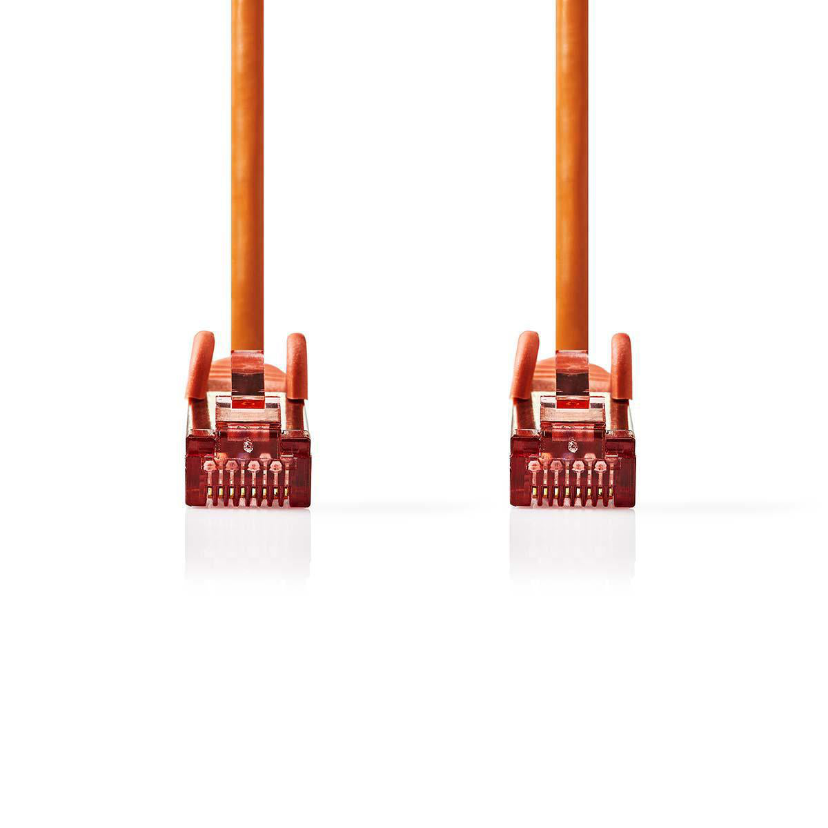 CAT6-Netzwerkkabel | RJ45 Stecker | RJ45 Stecker | S/FTP | 15.0 m | Rund | LSZH | Orange | Umschlag